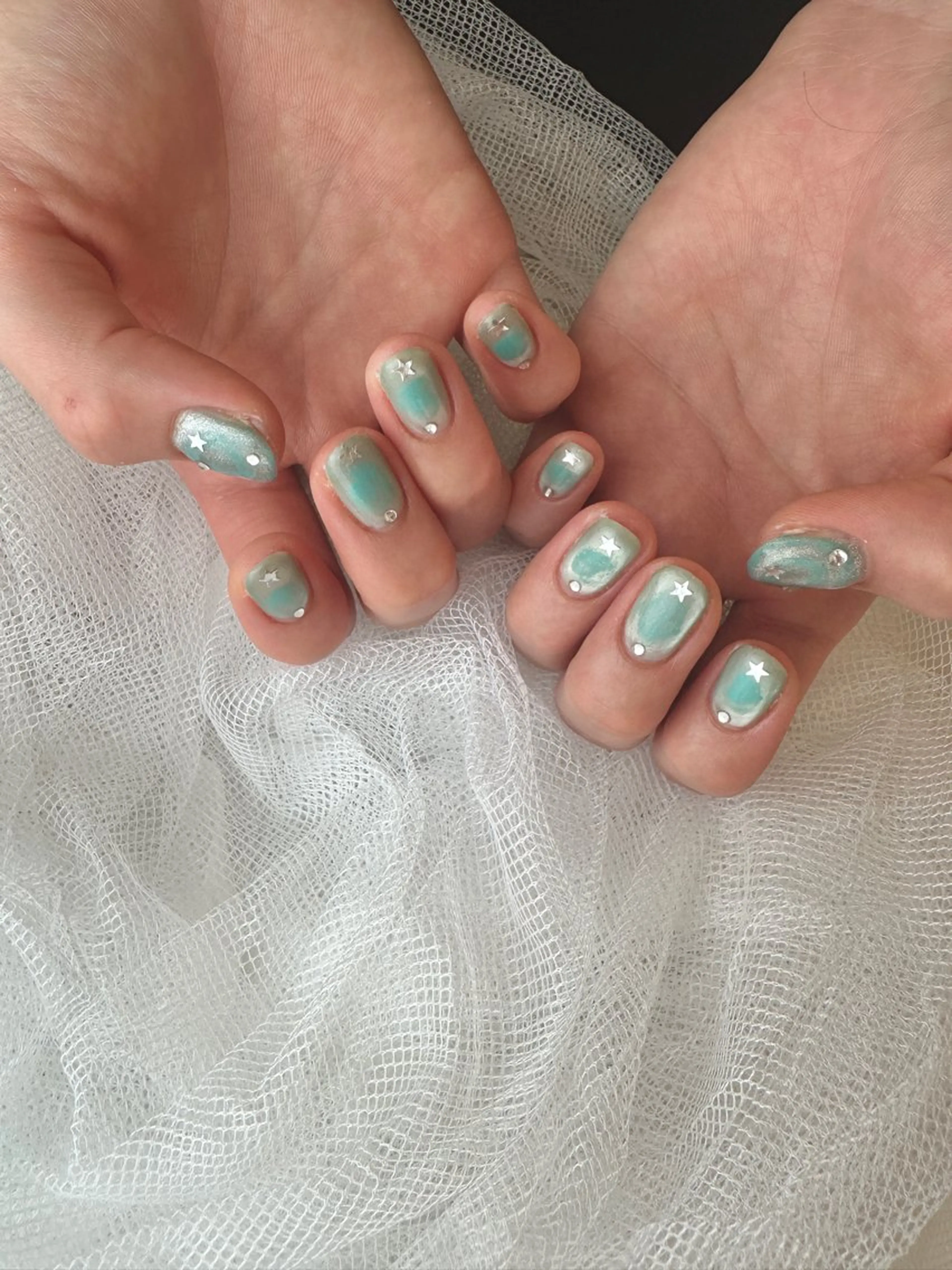 ネイル チークネイル マグネットネイル ショートネイル ハンドネイル private. nailsalonのネイルデザイン
