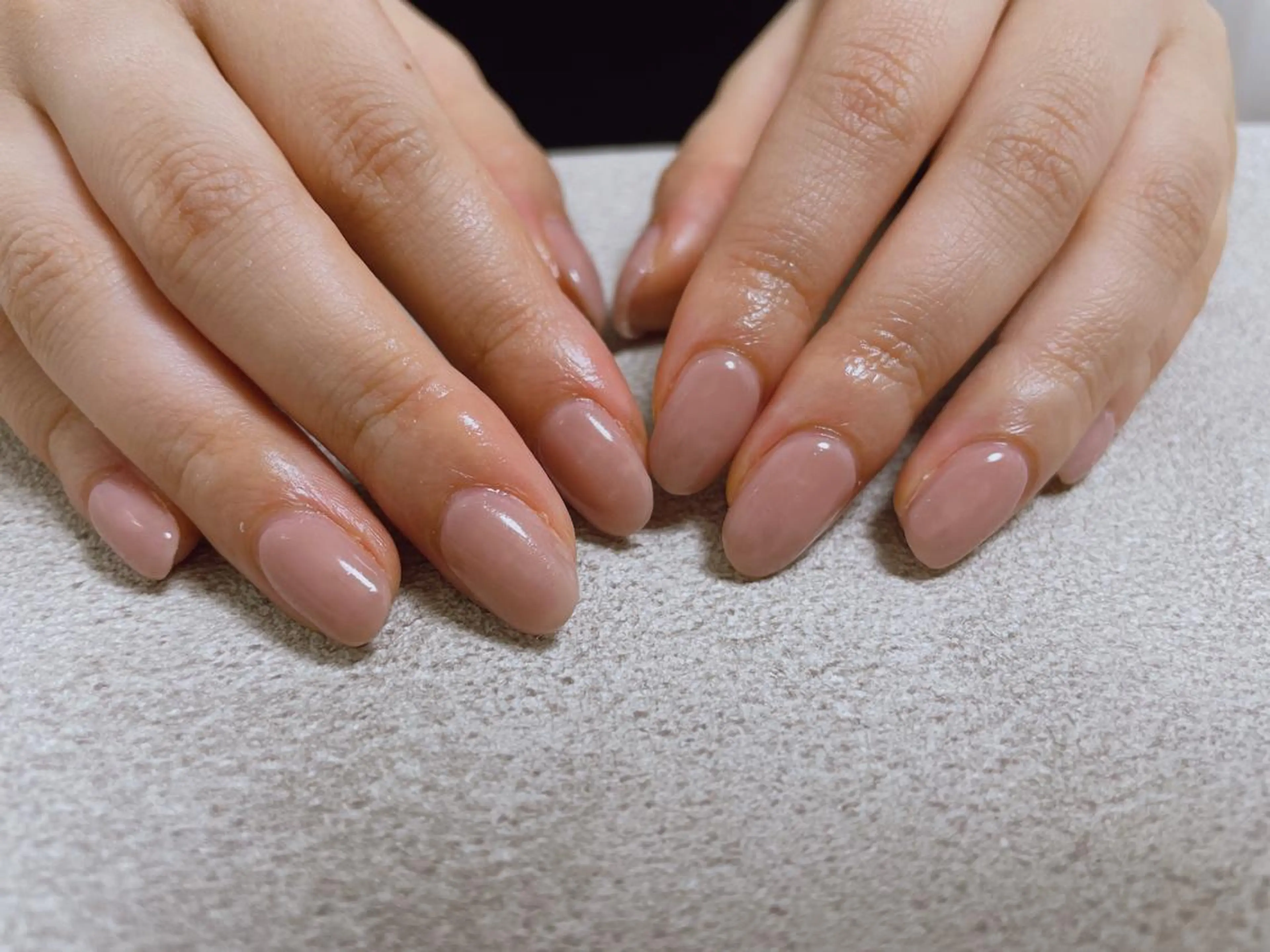 ネイル ワンカラーネイル ピンク ピンクベージュ mogunail &blowのネイルデザイン
