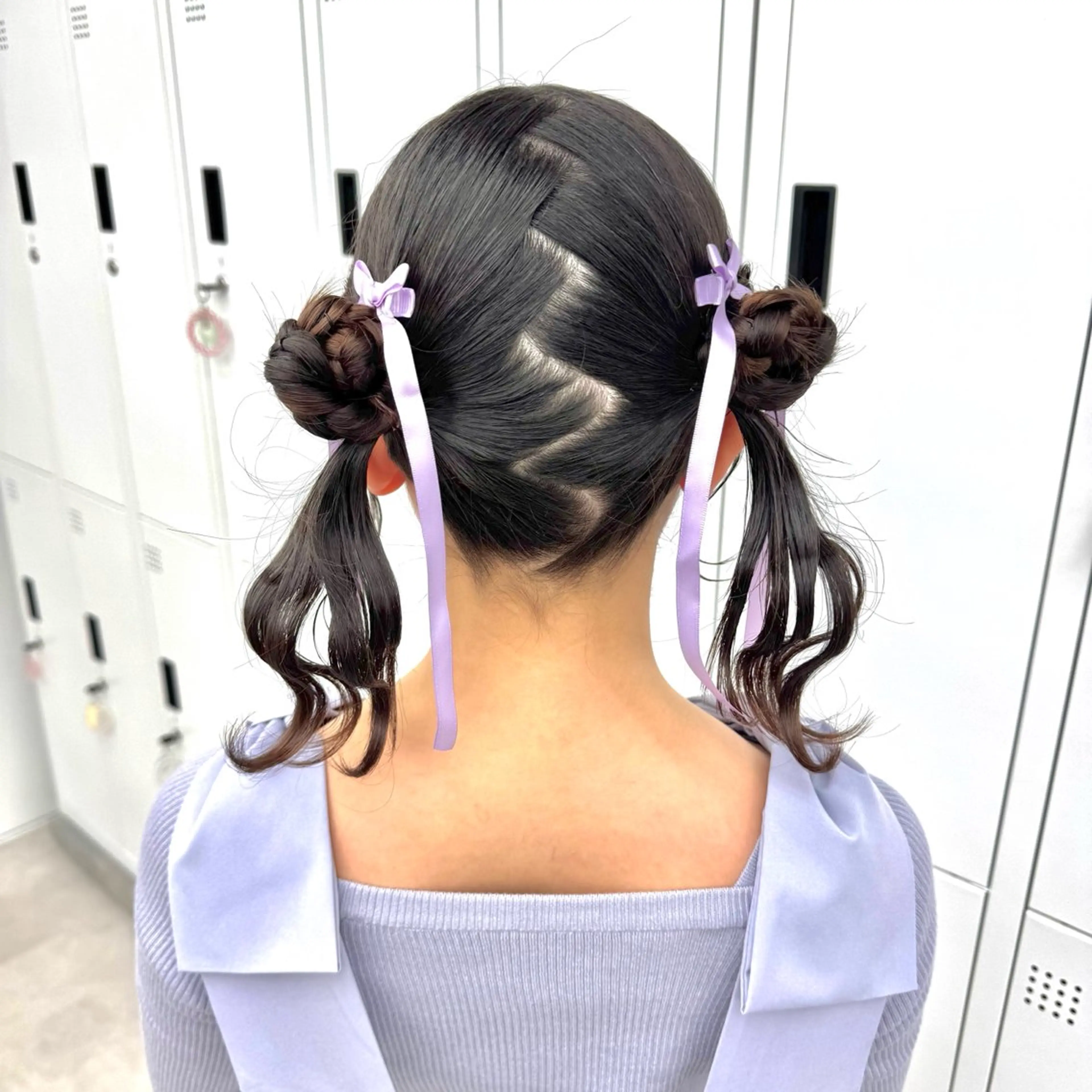 セミロング ヘアアレンジ ヘアセット ヘアメ🎀推しカラー 🥣横浜/しほ🧸のヘアスタイル