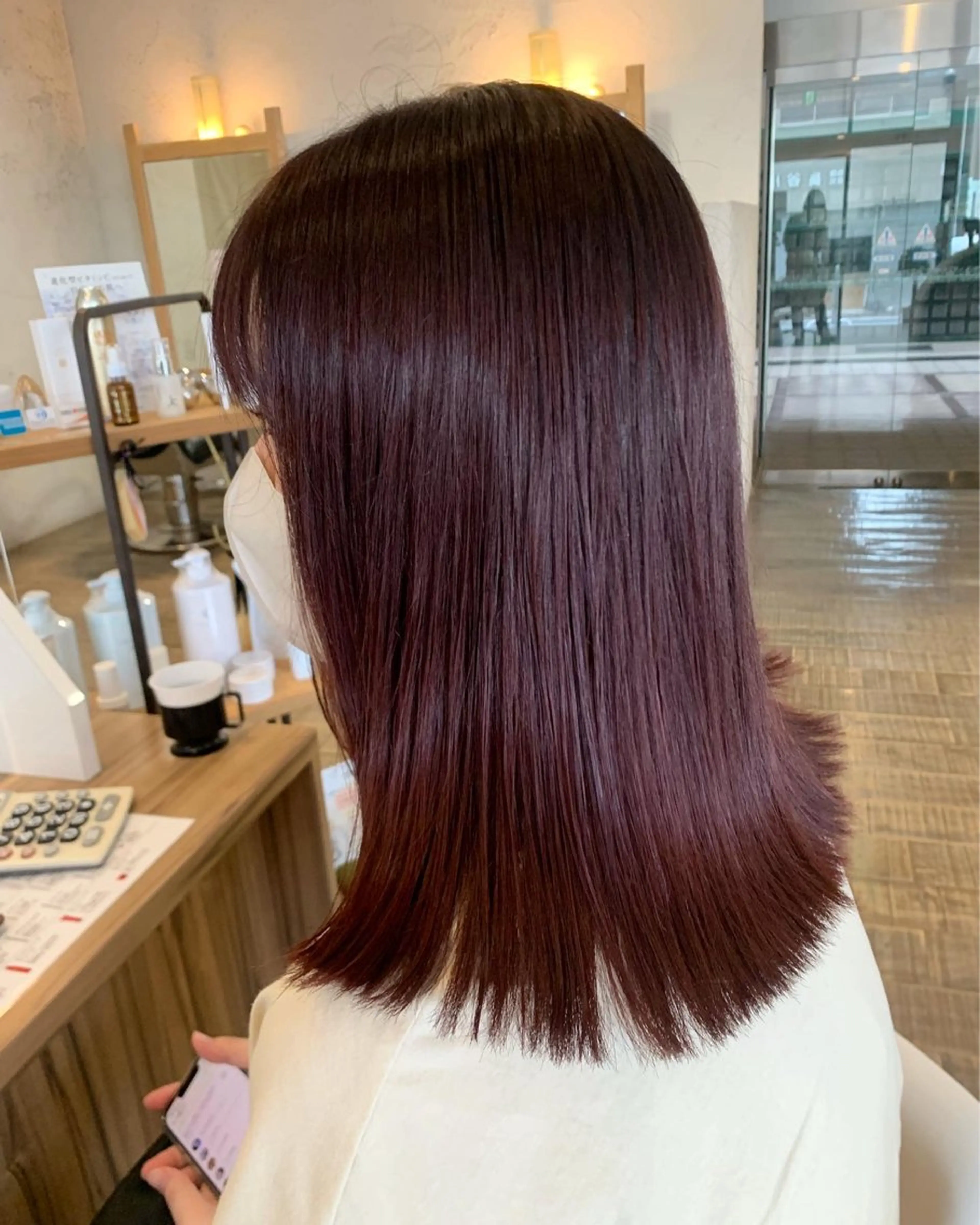 ミディアム カラー ブリーチ ブリーチなしカラー 韓国ヘア特化🇰🇷 心斎橋【ユリカ】のヘアスタイル