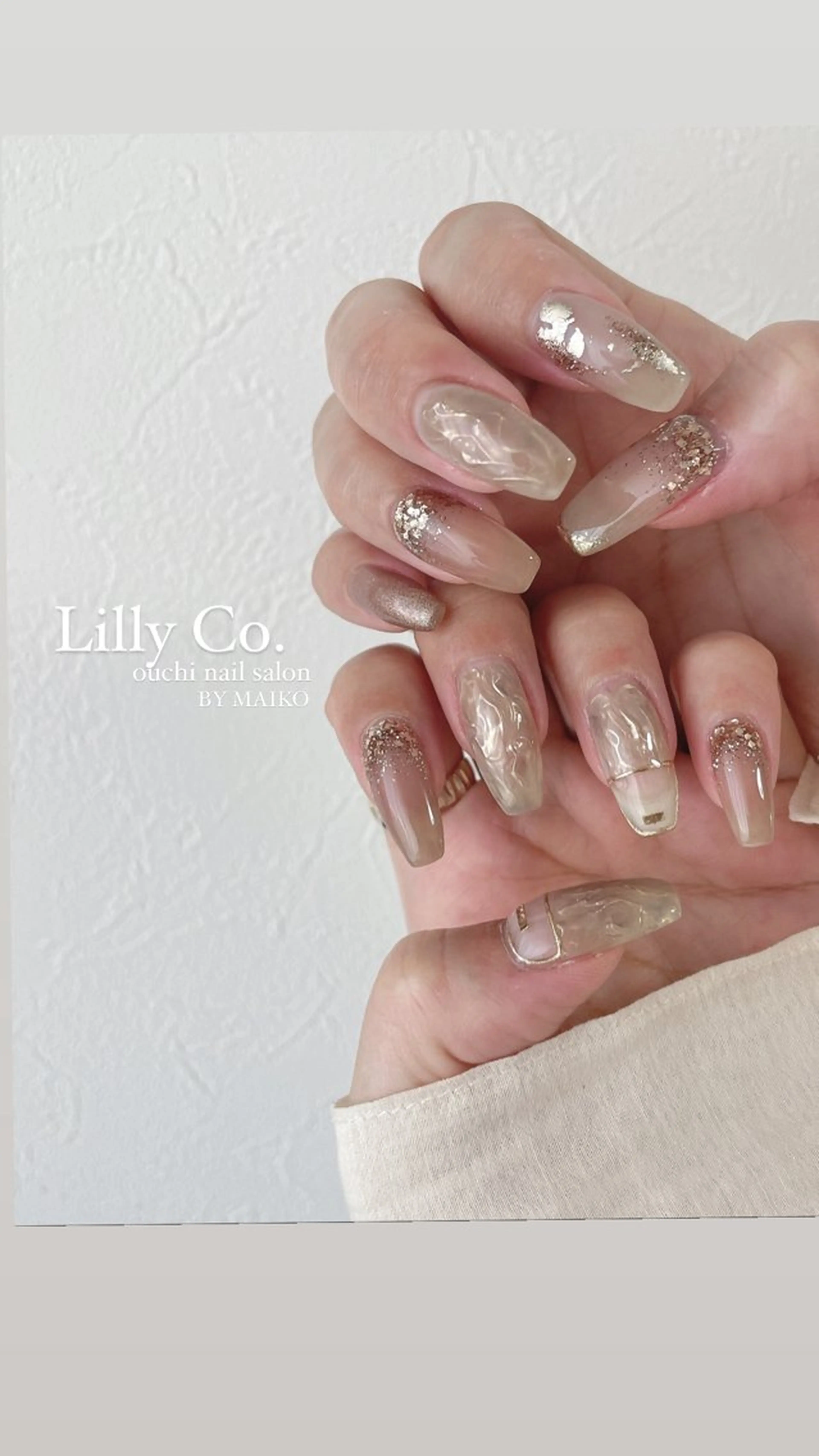 ネイル ニュアンスネイル ハンドネイル ハンドケア Lilly Co.のネイルデザイン