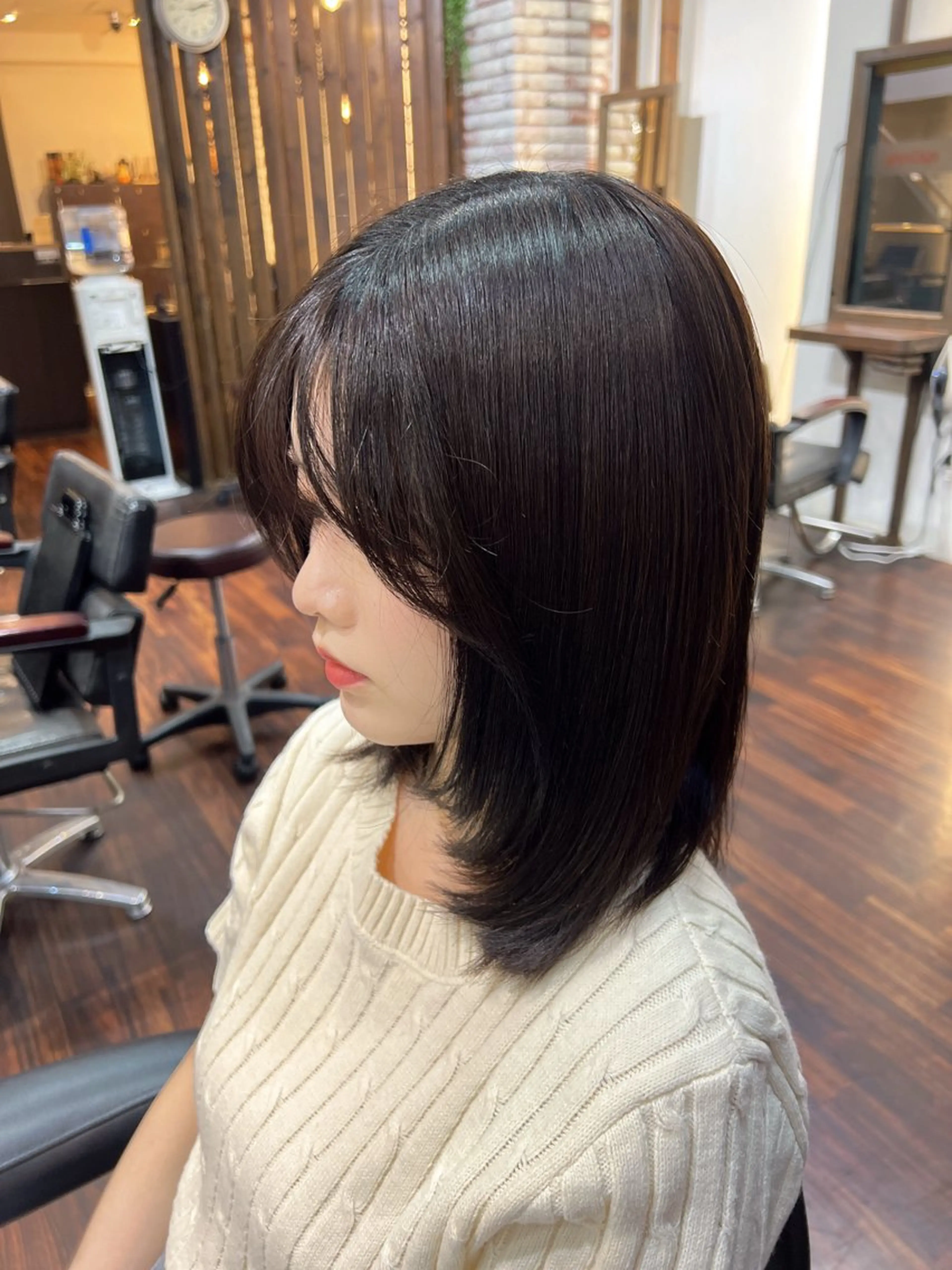 ミディアム 顔周りカット レイヤーカット カットモデル募集中 大塚春翔のヘアスタイル