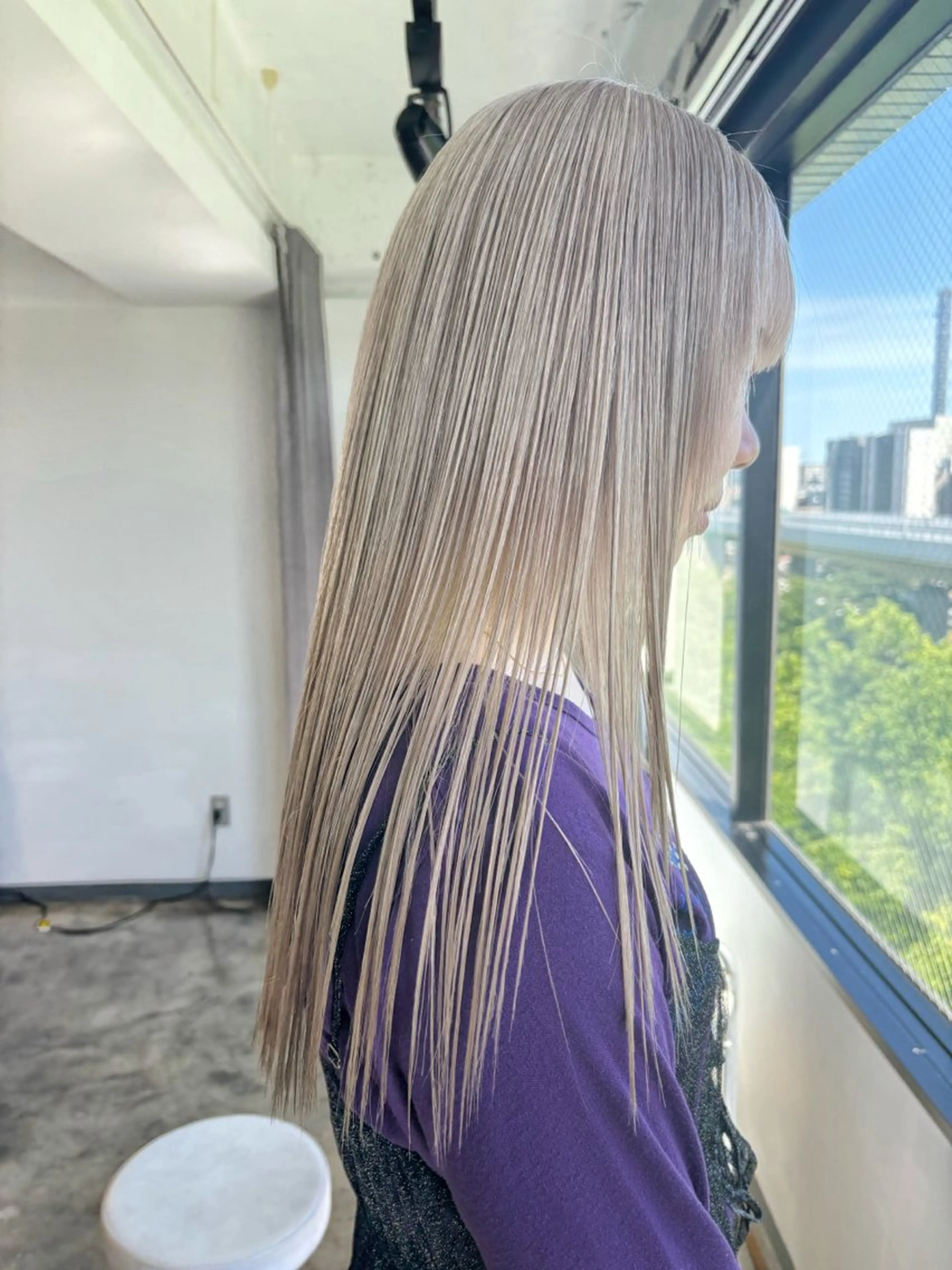 ロング カラー ヘアカラー トリートメント 暖色カラー🍒 ケアブリーチ/akiのヘアスタイル