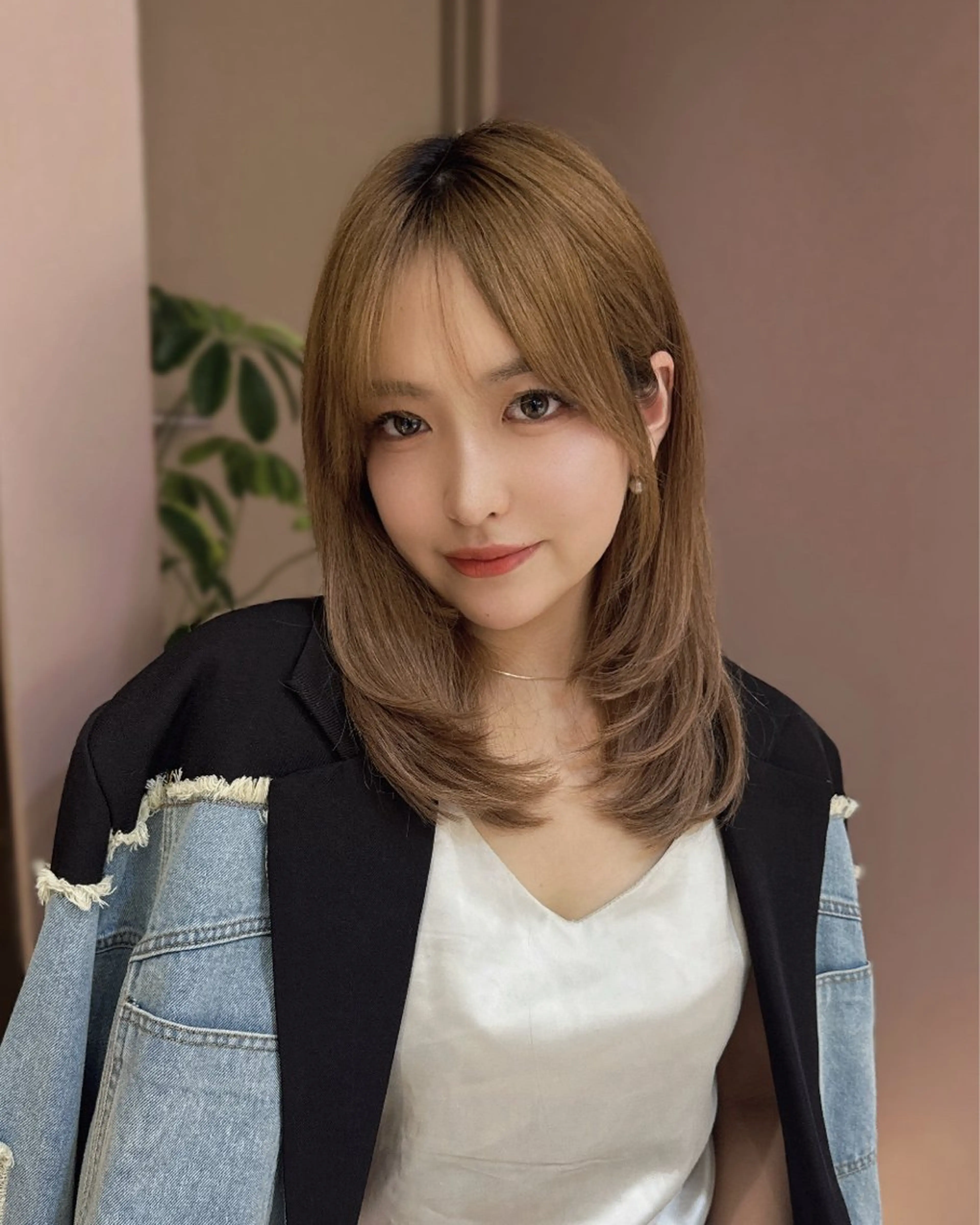 ミディアム 韓国ヘア/美髪矯正/ Haruna🦋のヘアスタイル