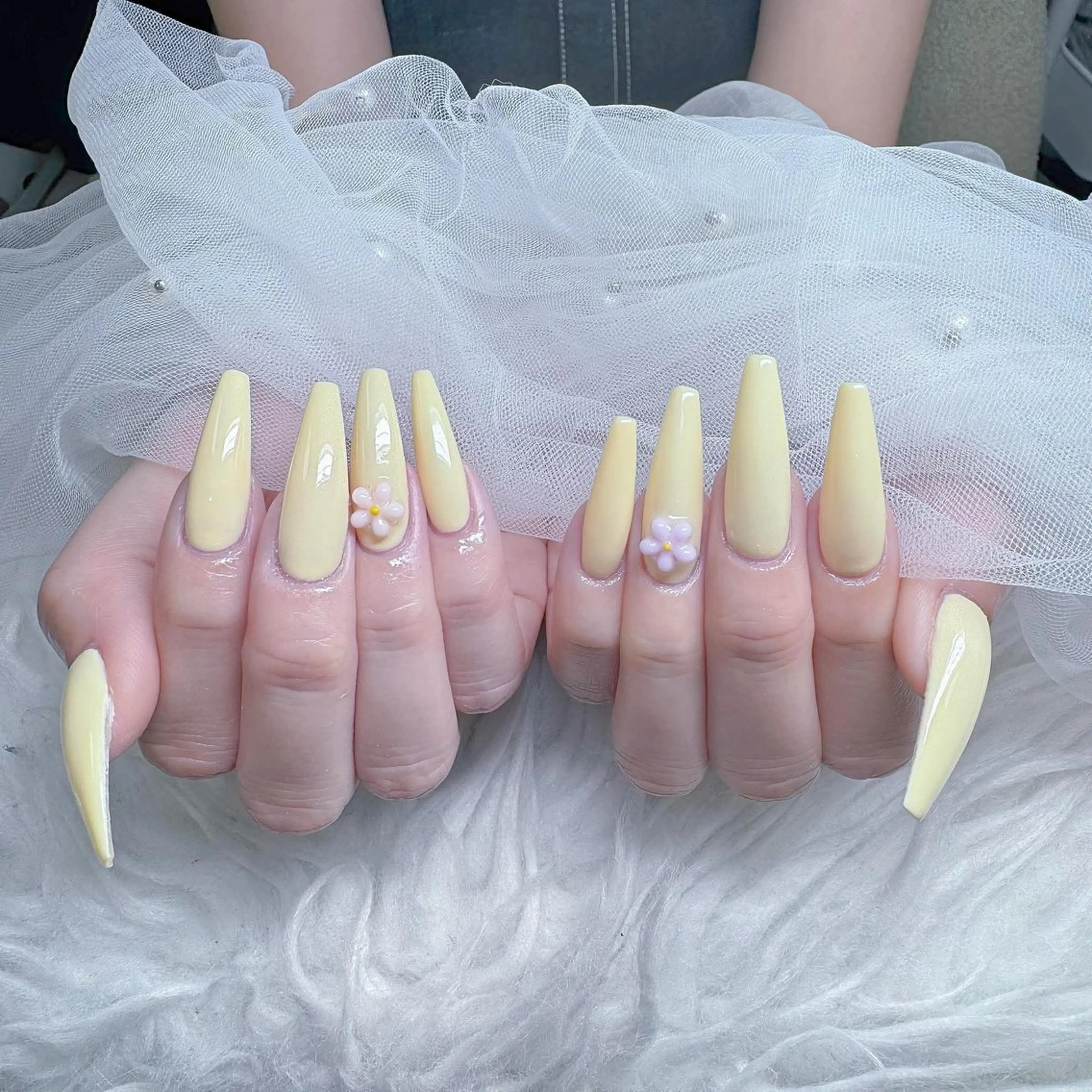 ネイル フットネイル フレンチネイル グラデーション 韓国ネイル ロングネイル ハンドネイル Hani Nail Salonのネイルデザイン
