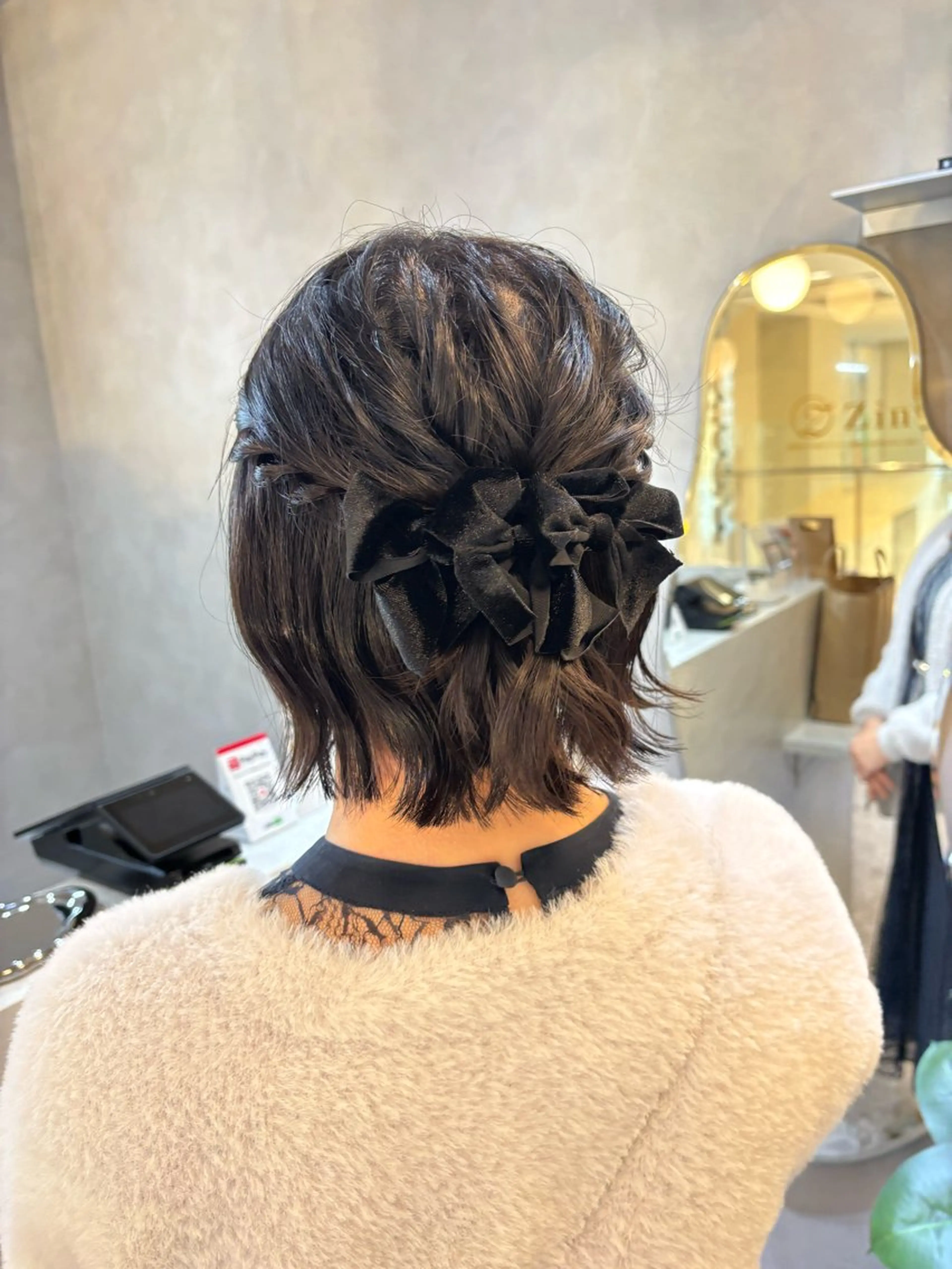 ヘアアレンジ ハーフアップ 結婚式・ブライダル デート ヘアセット Ayano‪‪🎀似 合わせ×透明感🎀のヘアスタイル