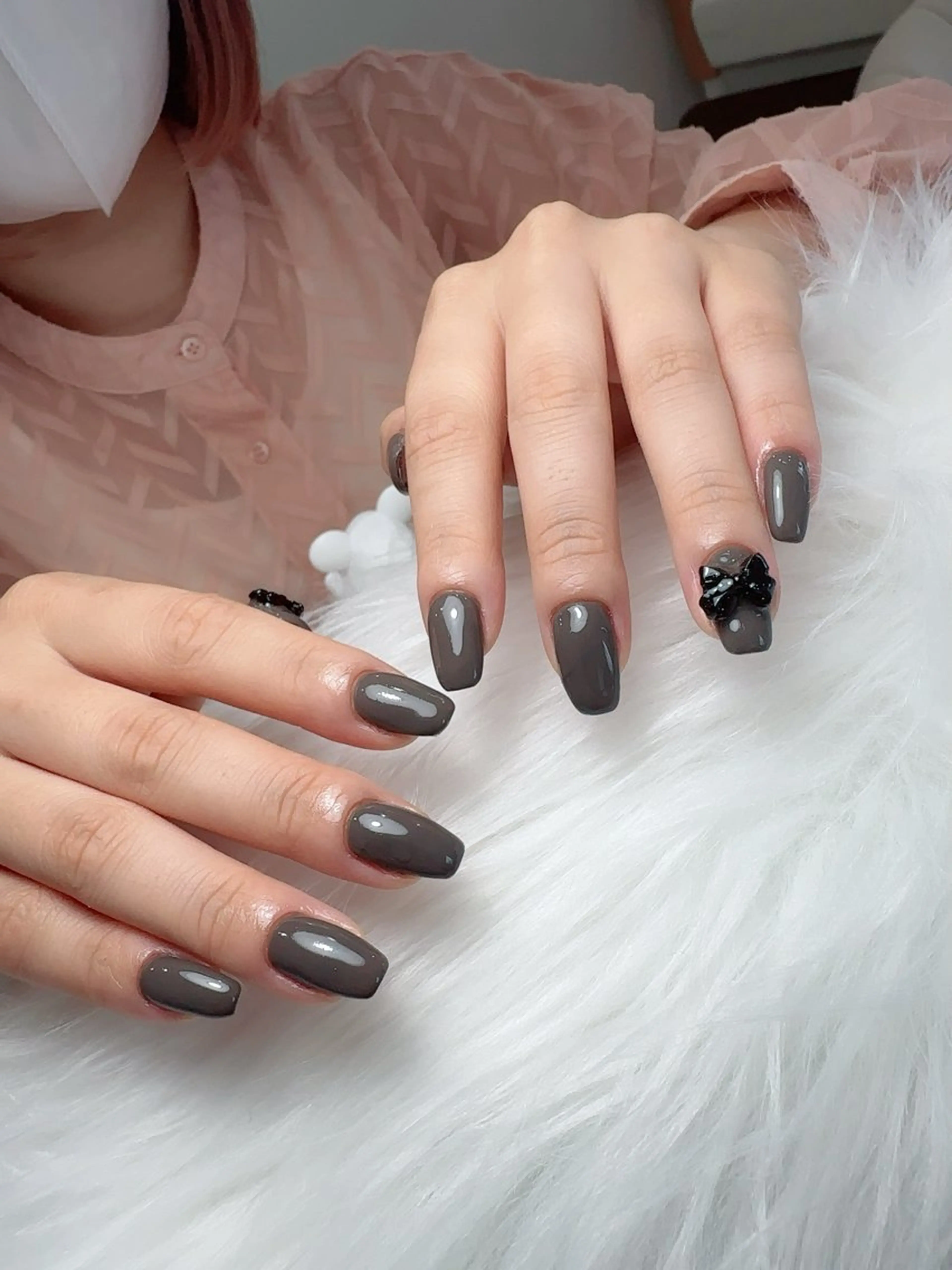 ネイル チークネイル 長さ出し ジェルネイル ガーリー 韓国ネイル Junn Nailのネイルデザイン