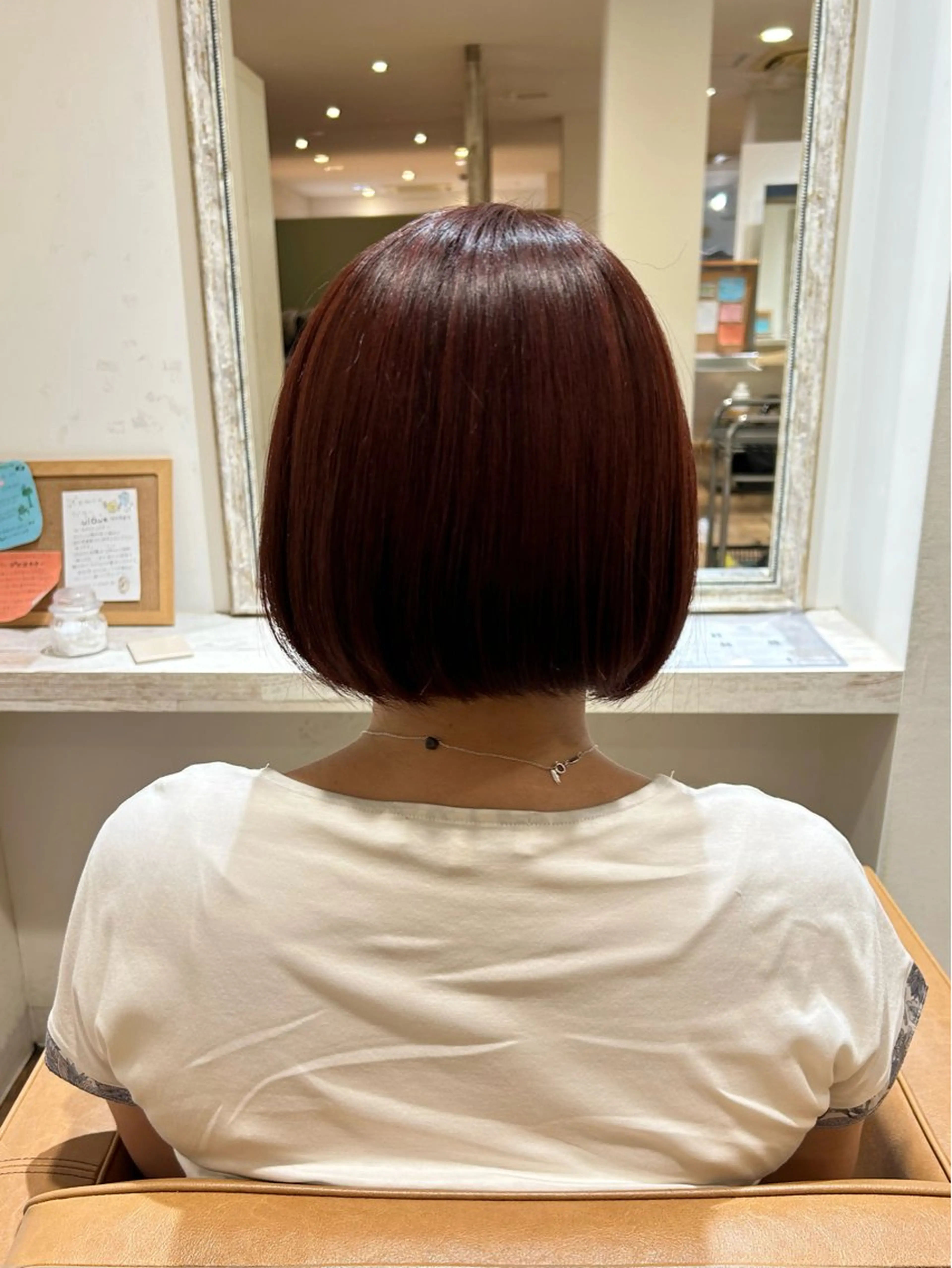 カラー ピンクカラー かとう はるかのヘアスタイル