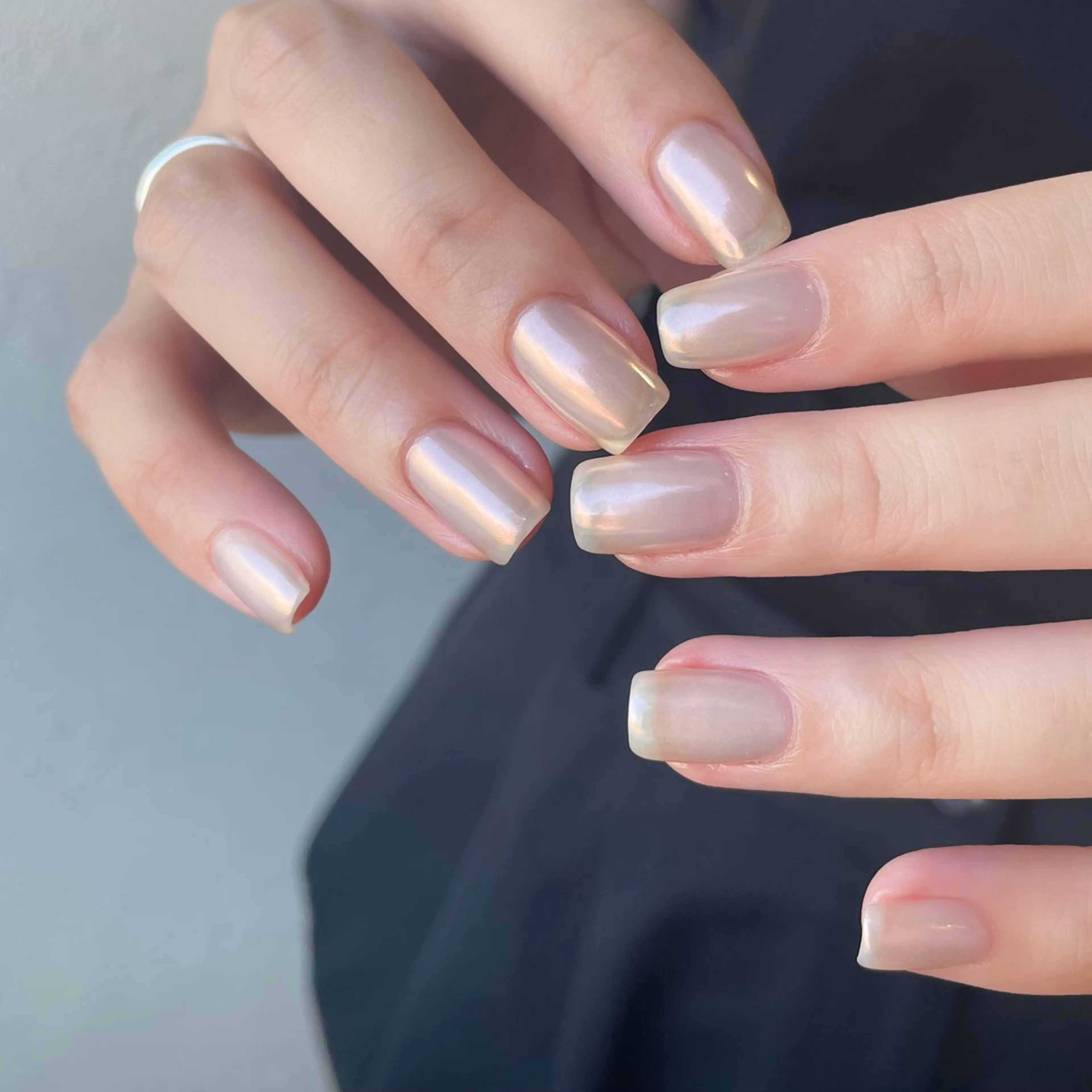 ネイル アートネイル オーロラネイル ジェルネイル 持ち込み ニュアンスネイル ハンドネイル norme_ akiのネイルデザイン