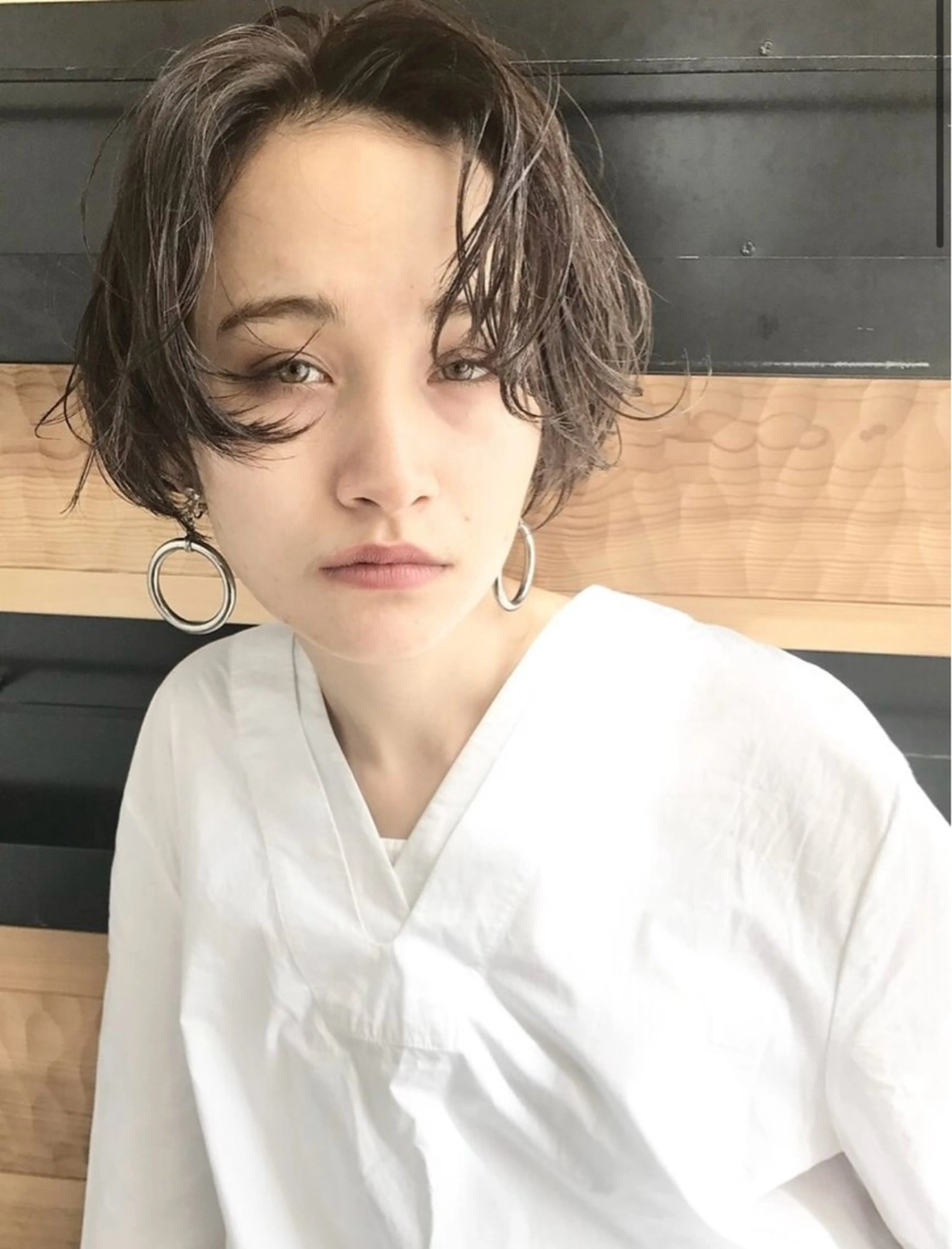ショート カラー パーマ カット ヘアカラー ムロ 二子玉川駅のヘアスタイル