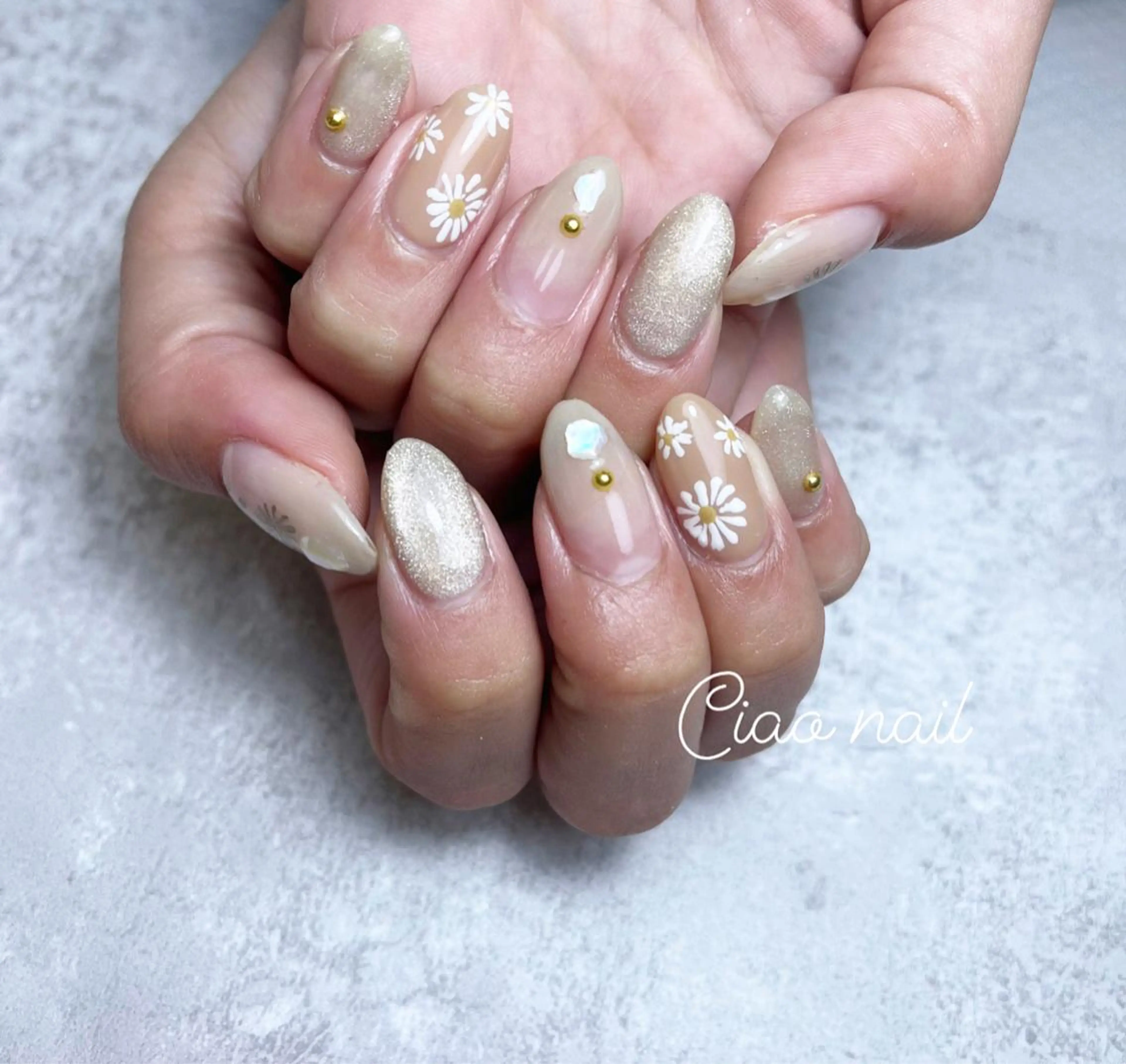 ネイル アートネイル 入学式 ジェルネイル マグネットネイル ニュアンスネイル #Amin nail salonのネイルデザイン
