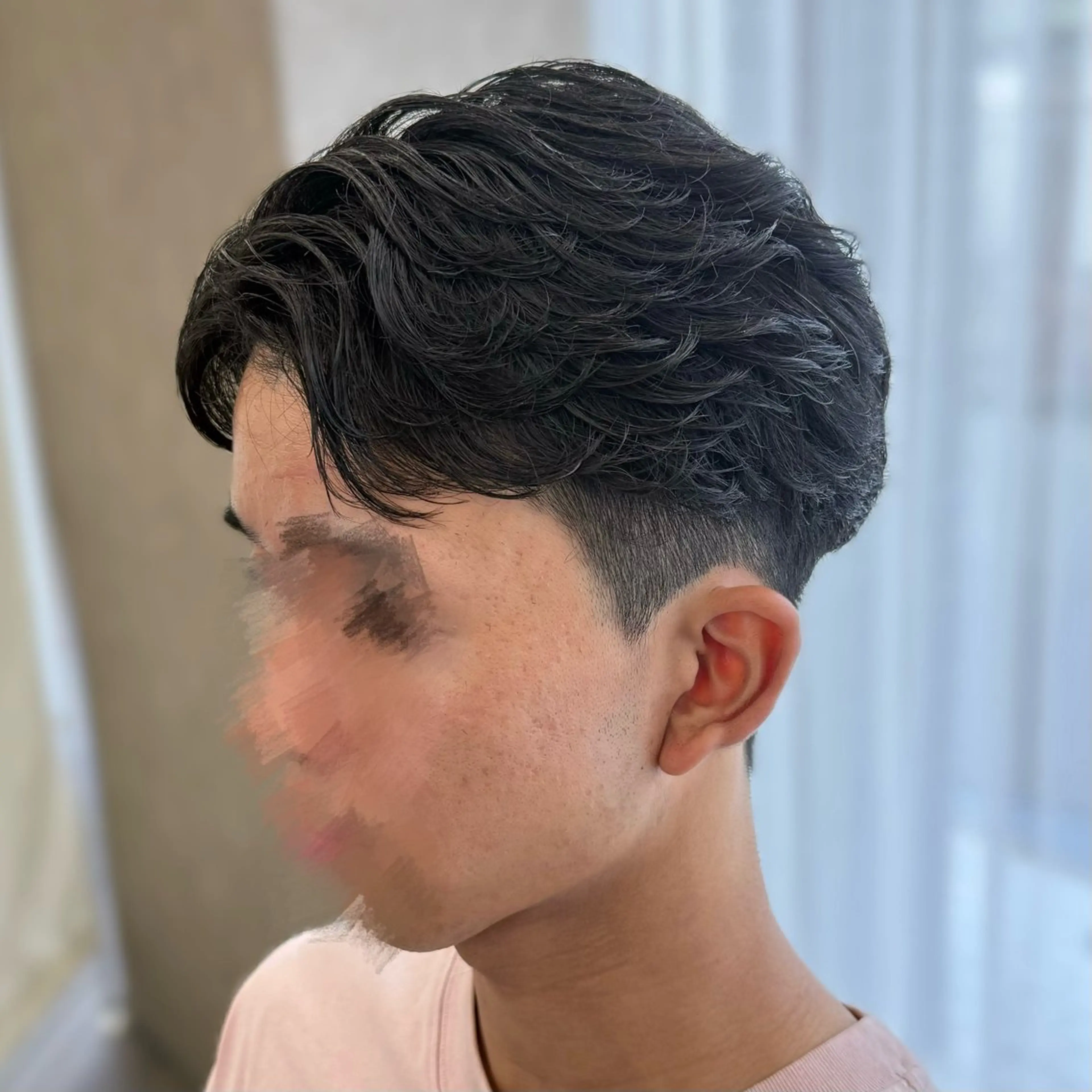 パーマ メンズ センターパート フェザーパーマ メンズパーマ 刈り上げ カット パーマ  楓🍁COQU ✂︎men's限定のヘアスタイル