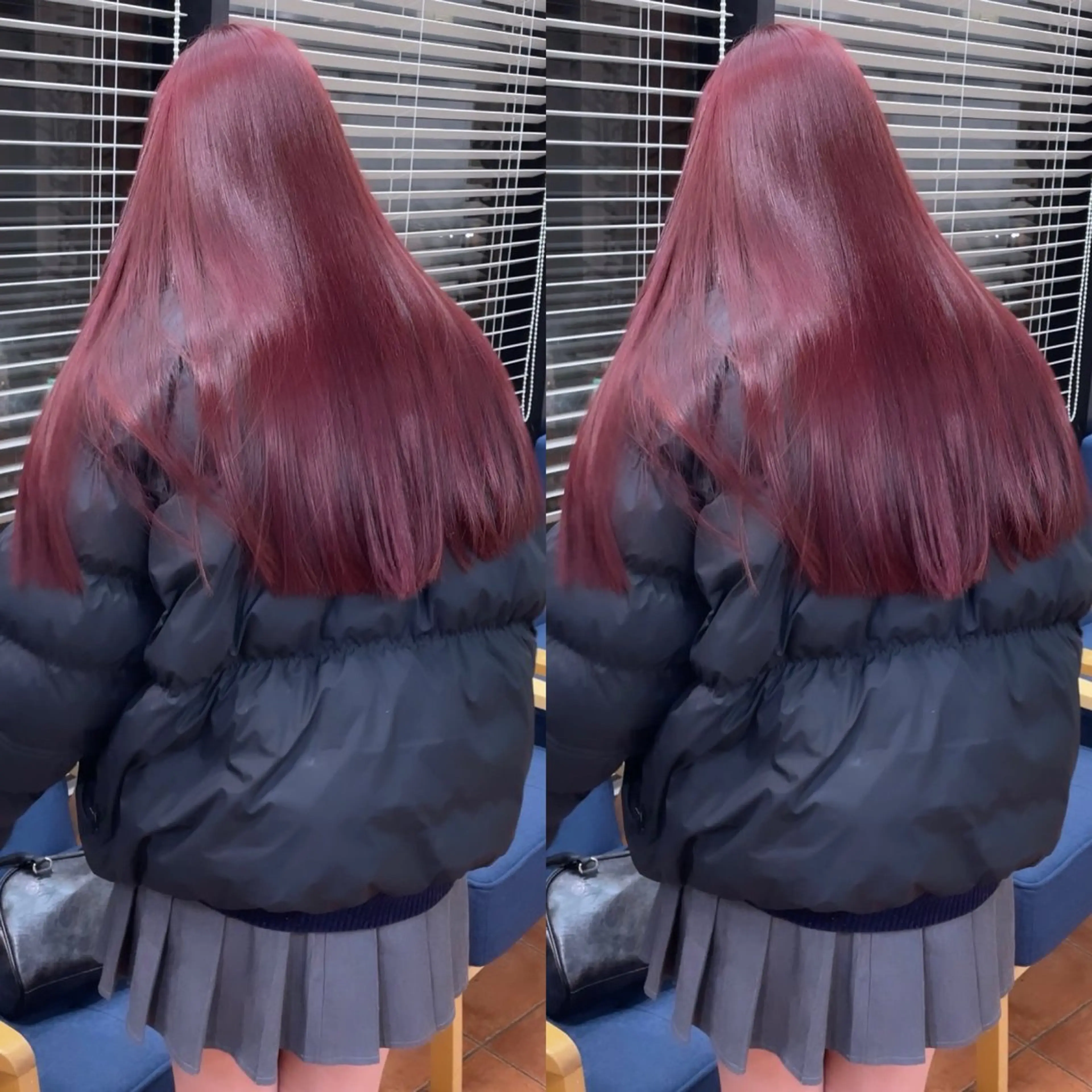 ロング カラー ブリーチ ケアカラー ブリーチなしカラー ピンクカラー ヘアカラー トリートメント ブリーチなしピンク 赤井龍斗のヘアスタイル