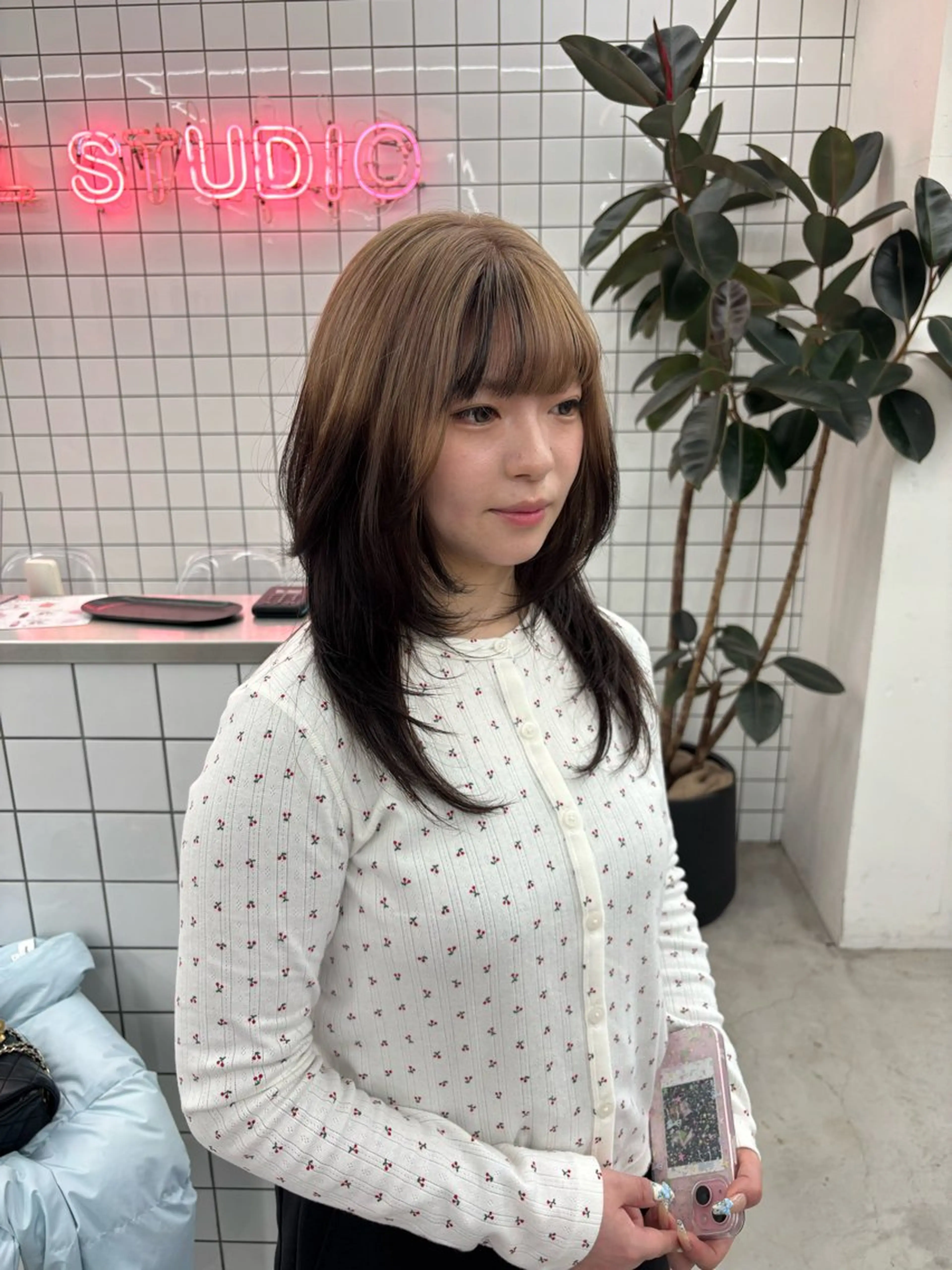 セミロング カラー ヘアアレンジ カット ヘアカラー 夕羽夢🍓矢場/ 透明感カラーのヘアスタイル