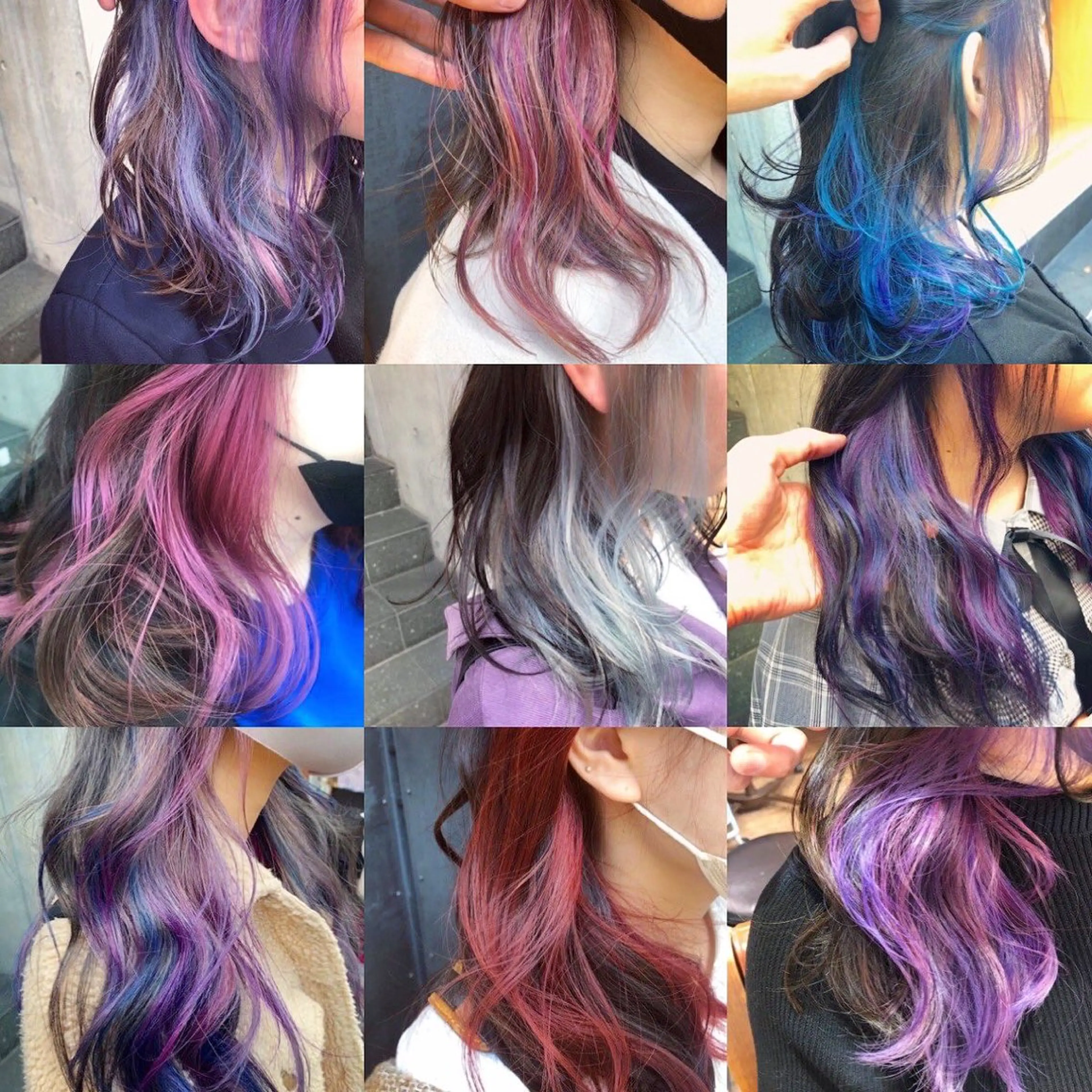 セミロング カラー ブリーチ イヤリングカラー インナーカラー ユニコーンカラー カット ヘアカラー トリートメント 原宿サロン代表 デザインカラー伊藤卓のヘアスタイル