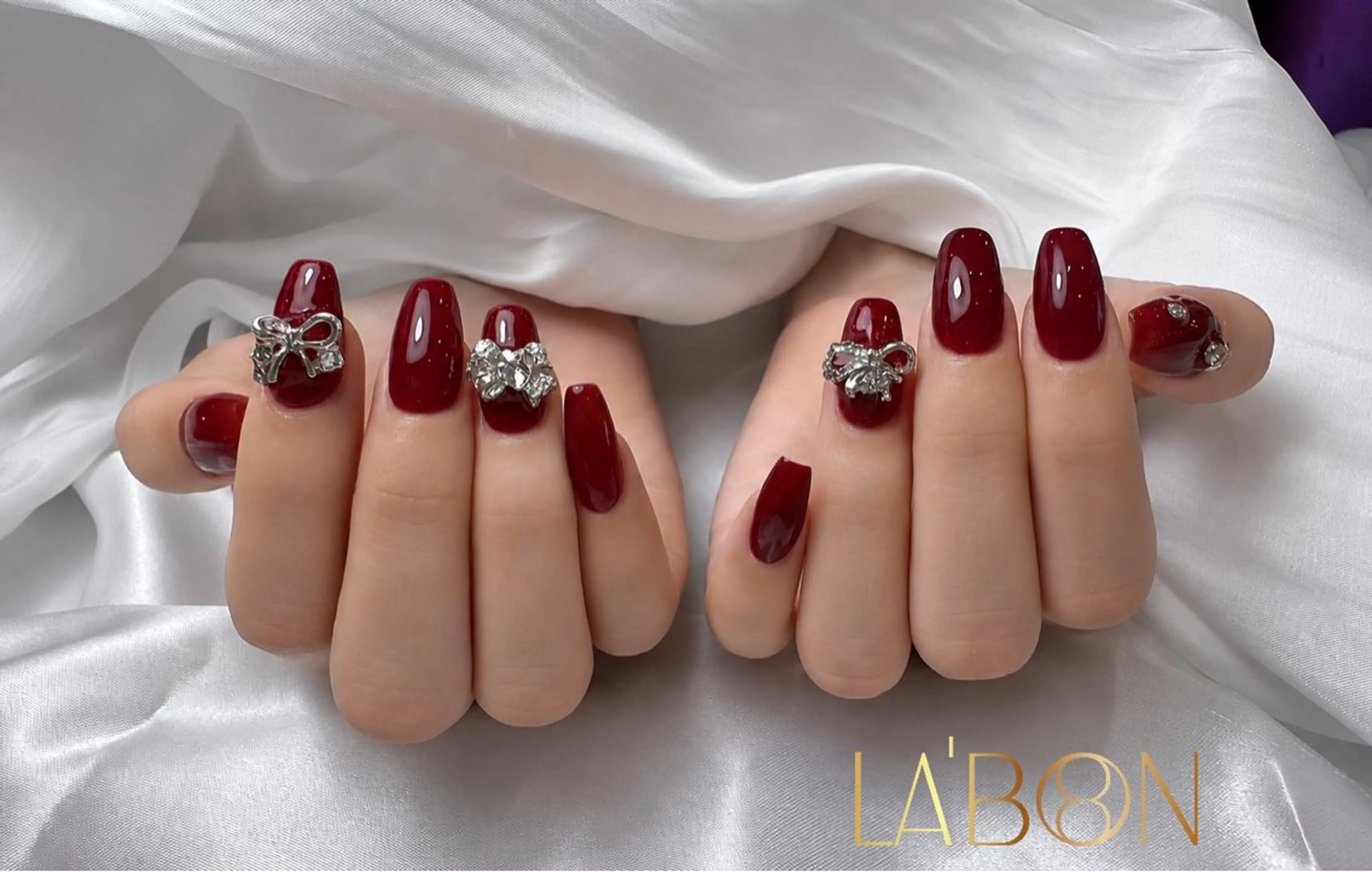 ネイル アートネイル ジェルネイル キラキラネイル 韓国ネイル ロングネイル Labon Nails Artのネイルデザイン
