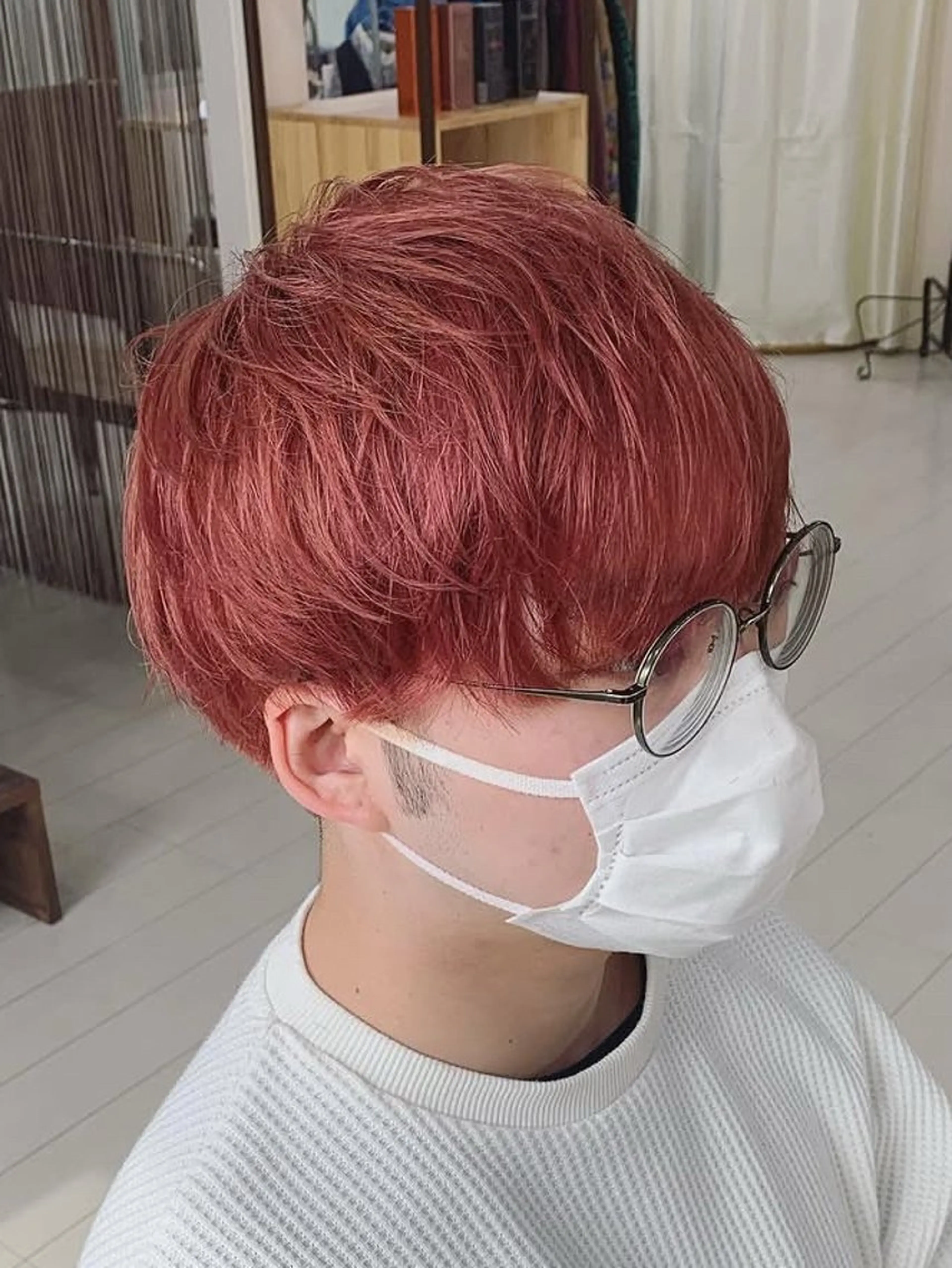 ミディアム カラー メンズ キマるメンズパーマ クメユウキのヘアスタイル