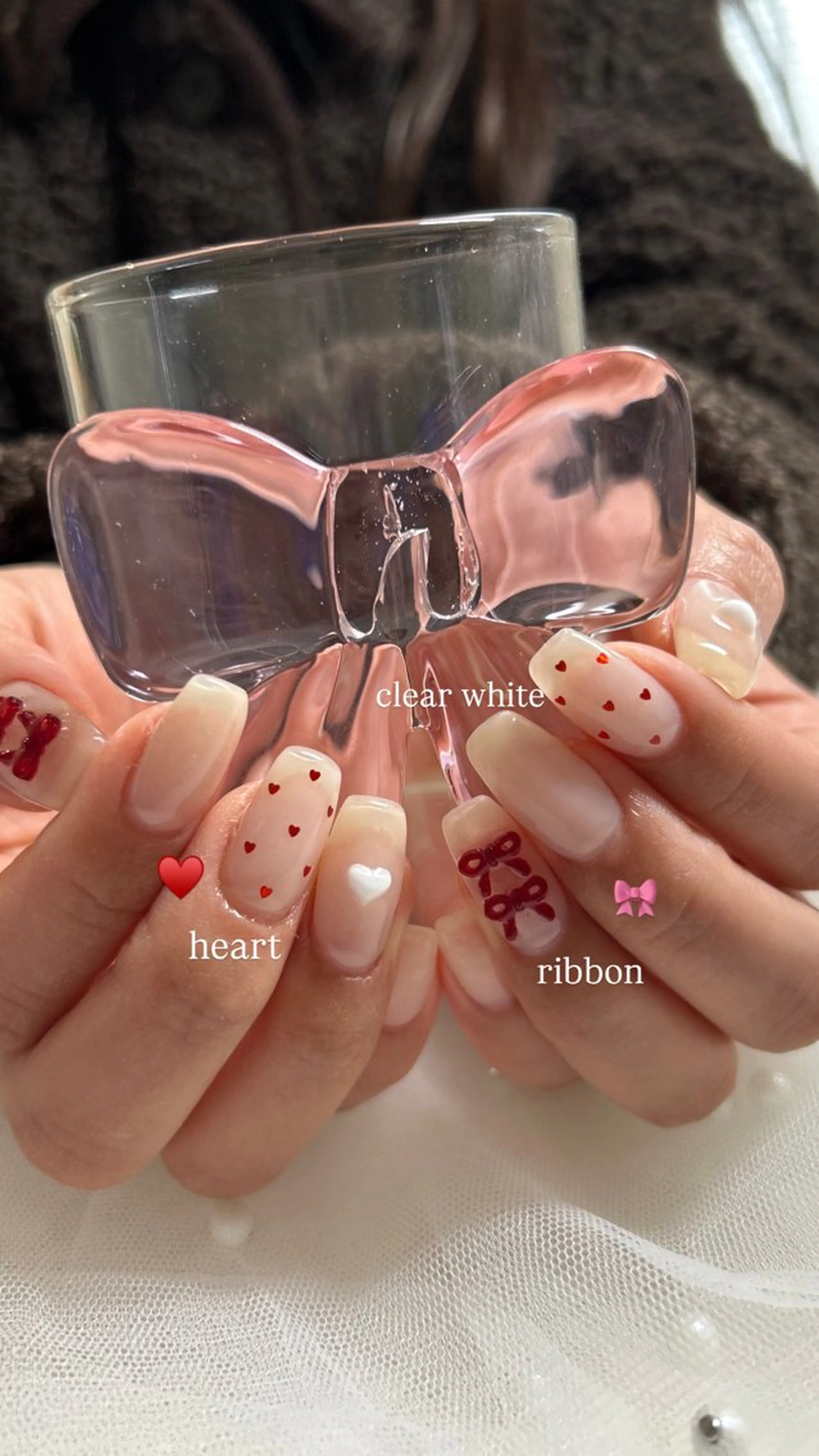 ネイル ハート バレンタイン ハンドネイル pu muのネイルデザイン