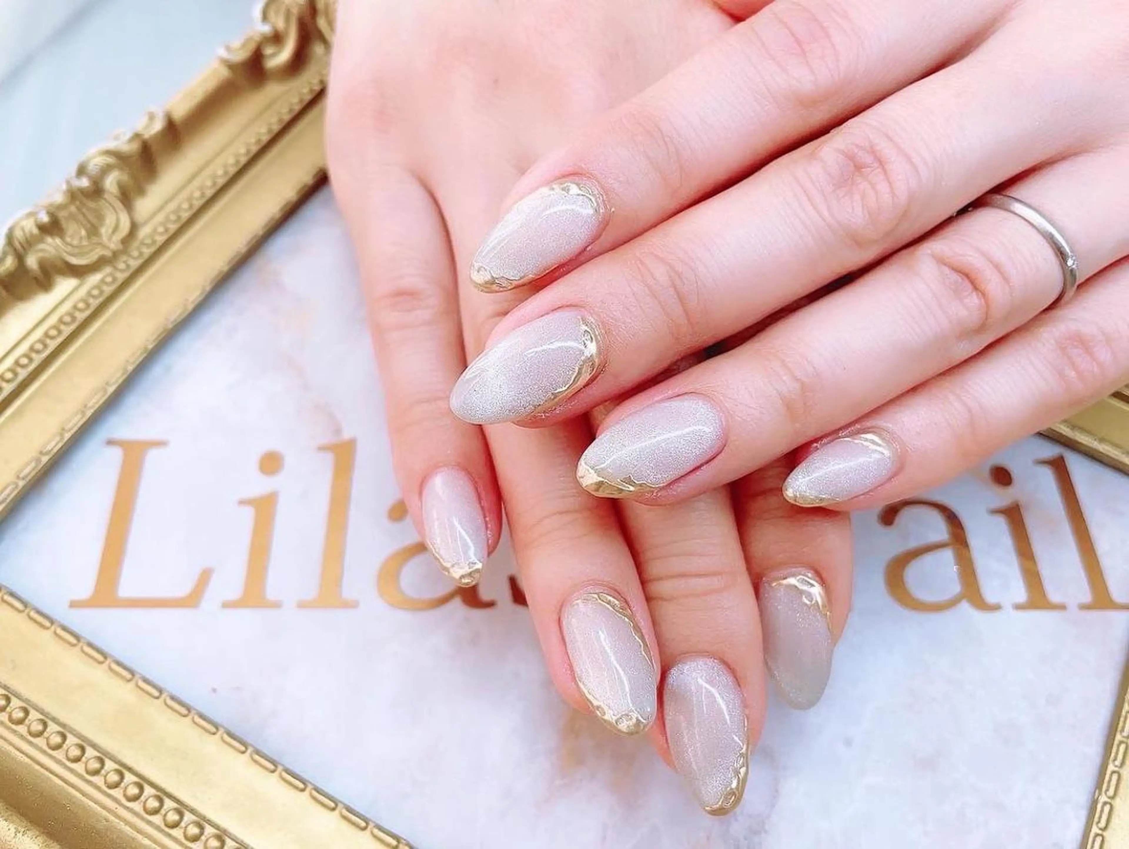 ネイル 入学式 ジェルネイル グラデーション 卒業式 ハードジェル Lilas Nailのネイルデザイン