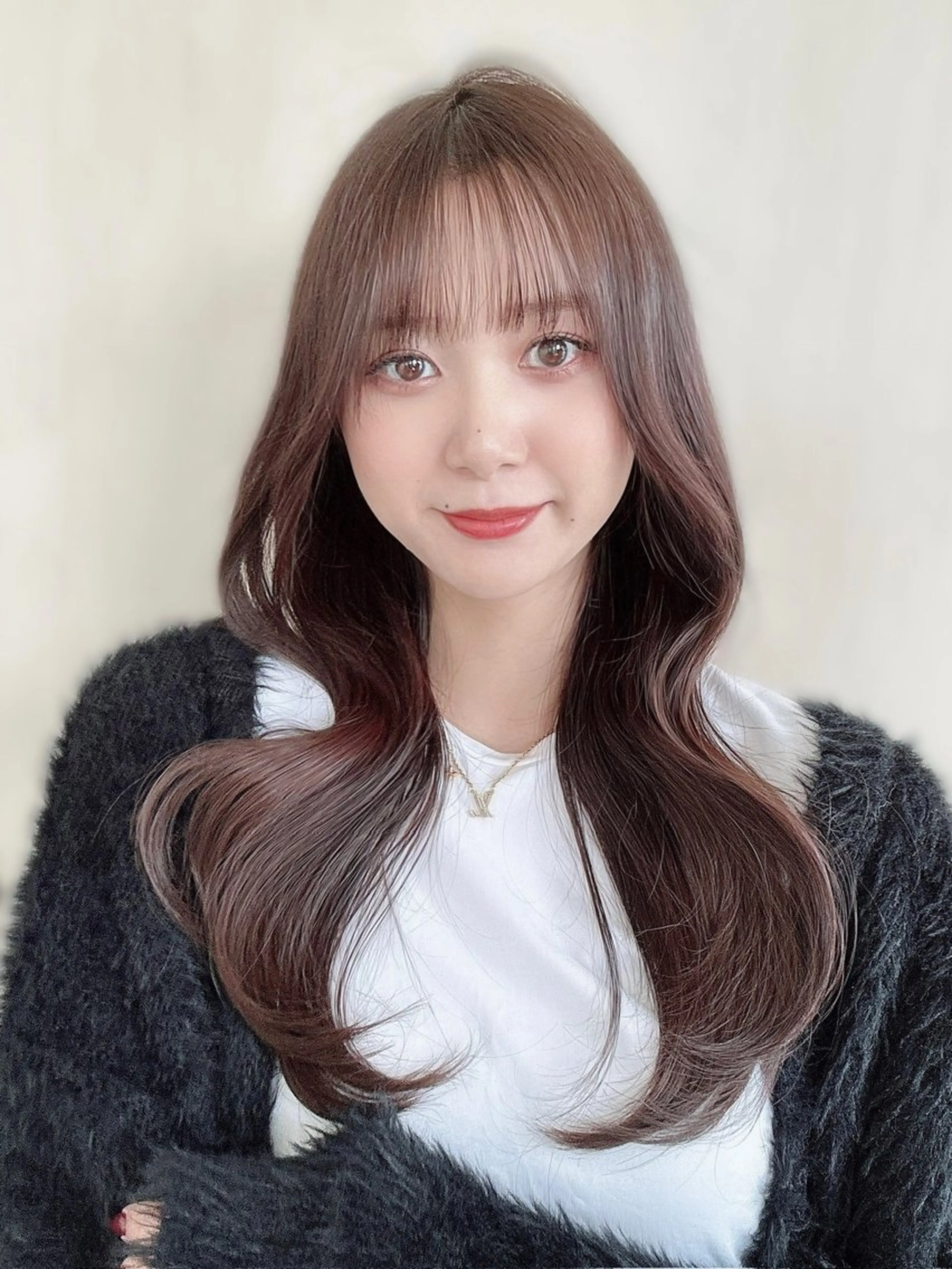 ロング カラー カット ヘアカラー トリートメント 新宿✨顔周りカット 韓国ヘア/坂本亜裟海のヘアスタイル