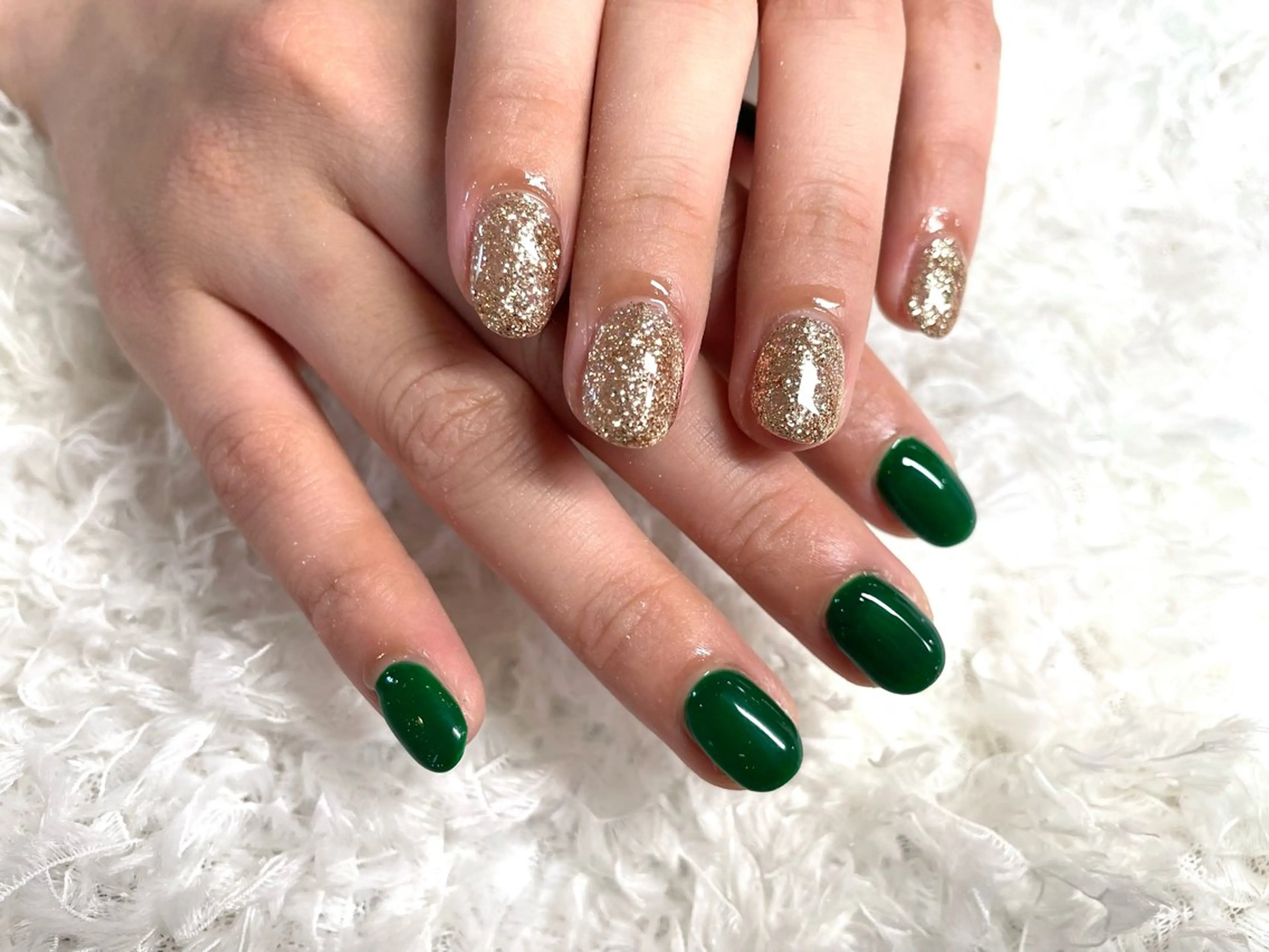 ネイル ラメ(グリッター) ワンカラーネイル 橋田 有里奈のネイルデザイン