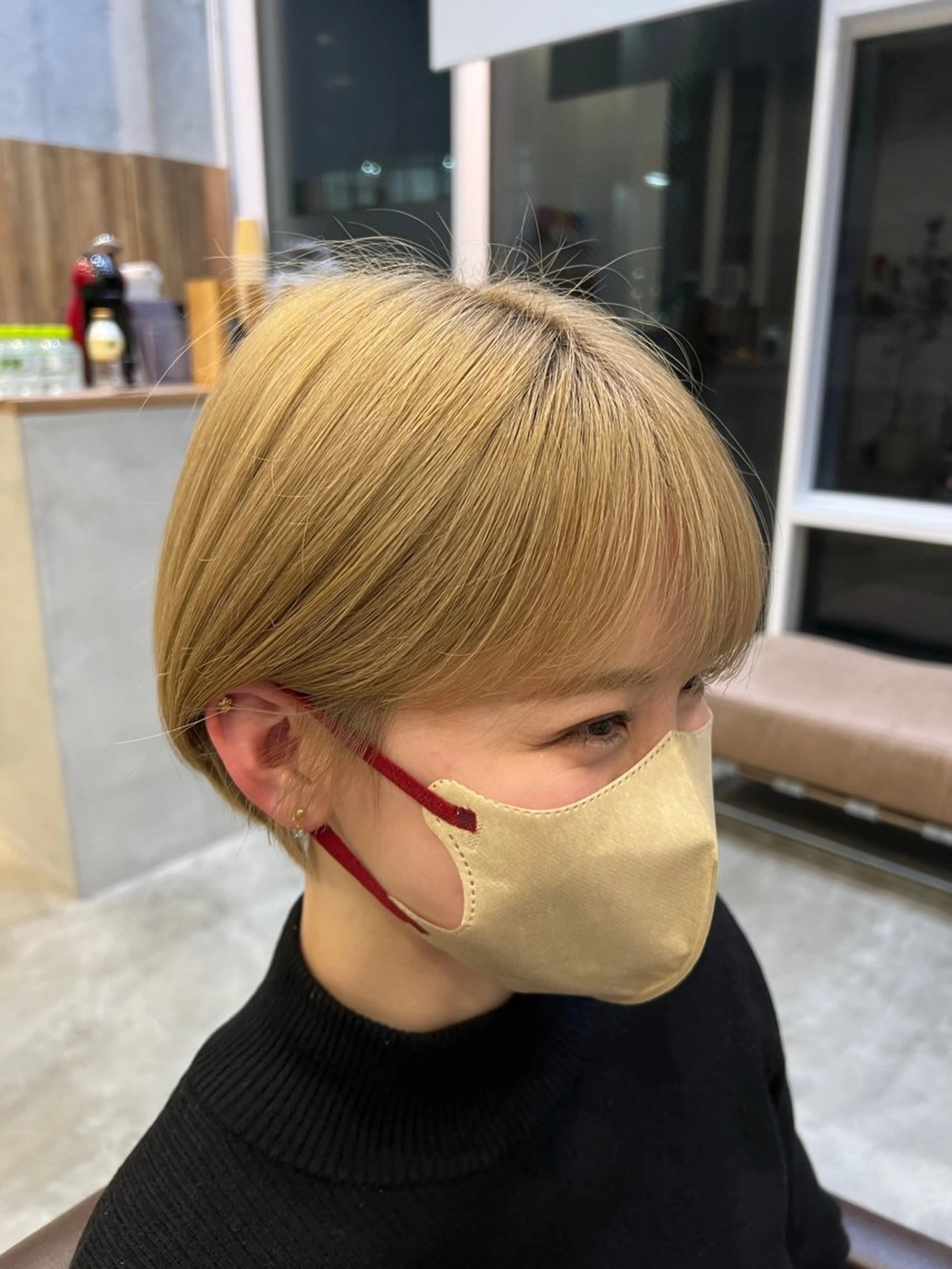 ショート ショートボブ ボブ ショートヘア ボブ/レイヤー/ 縮毛矯正/オオバコのヘアスタイル