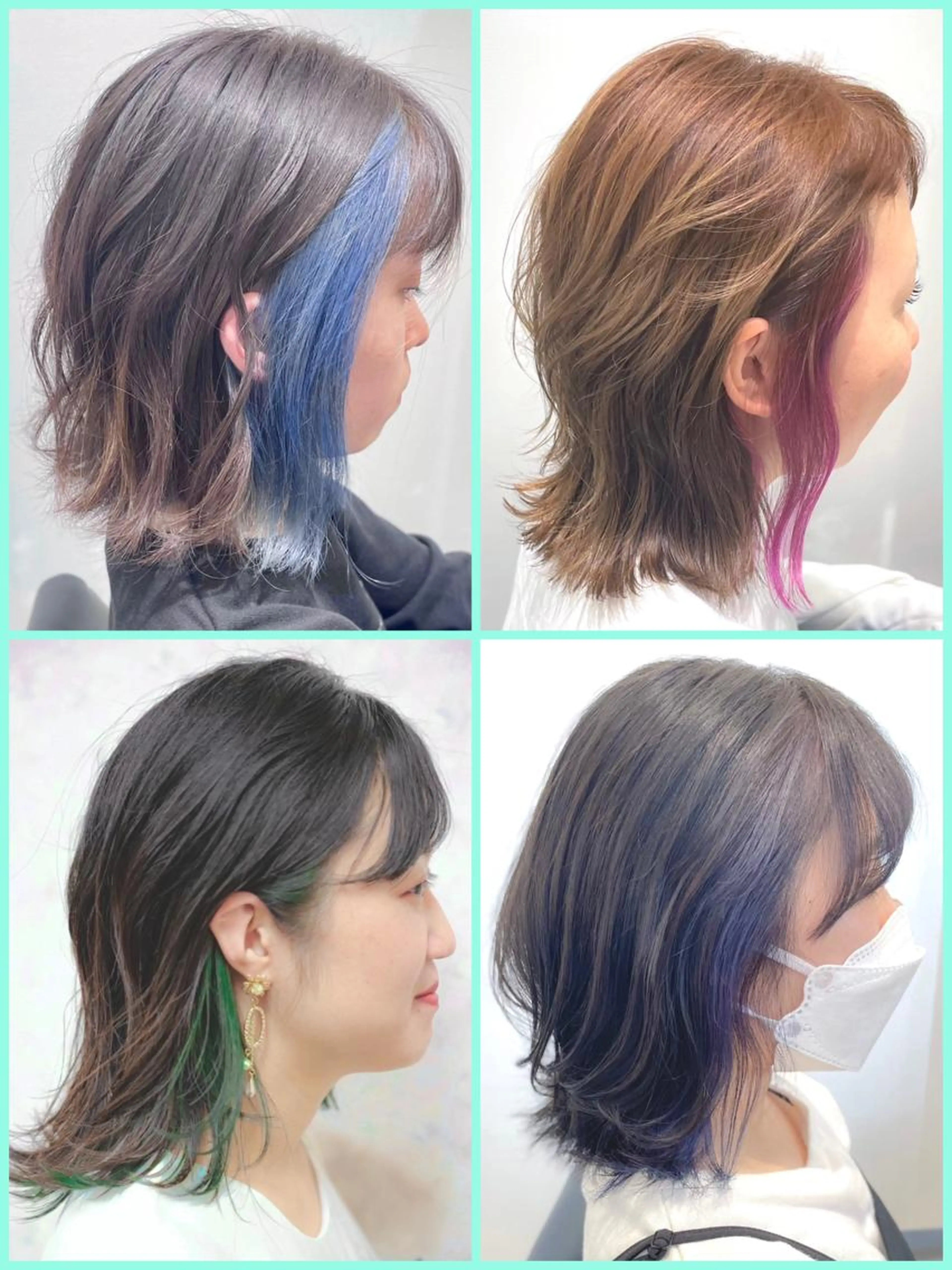 🌈 洒落感UPイヤリングカラー🌈ダメージレス1ブリーチイヤリングカラー＋イルミナカラー＋トリートメントの写真