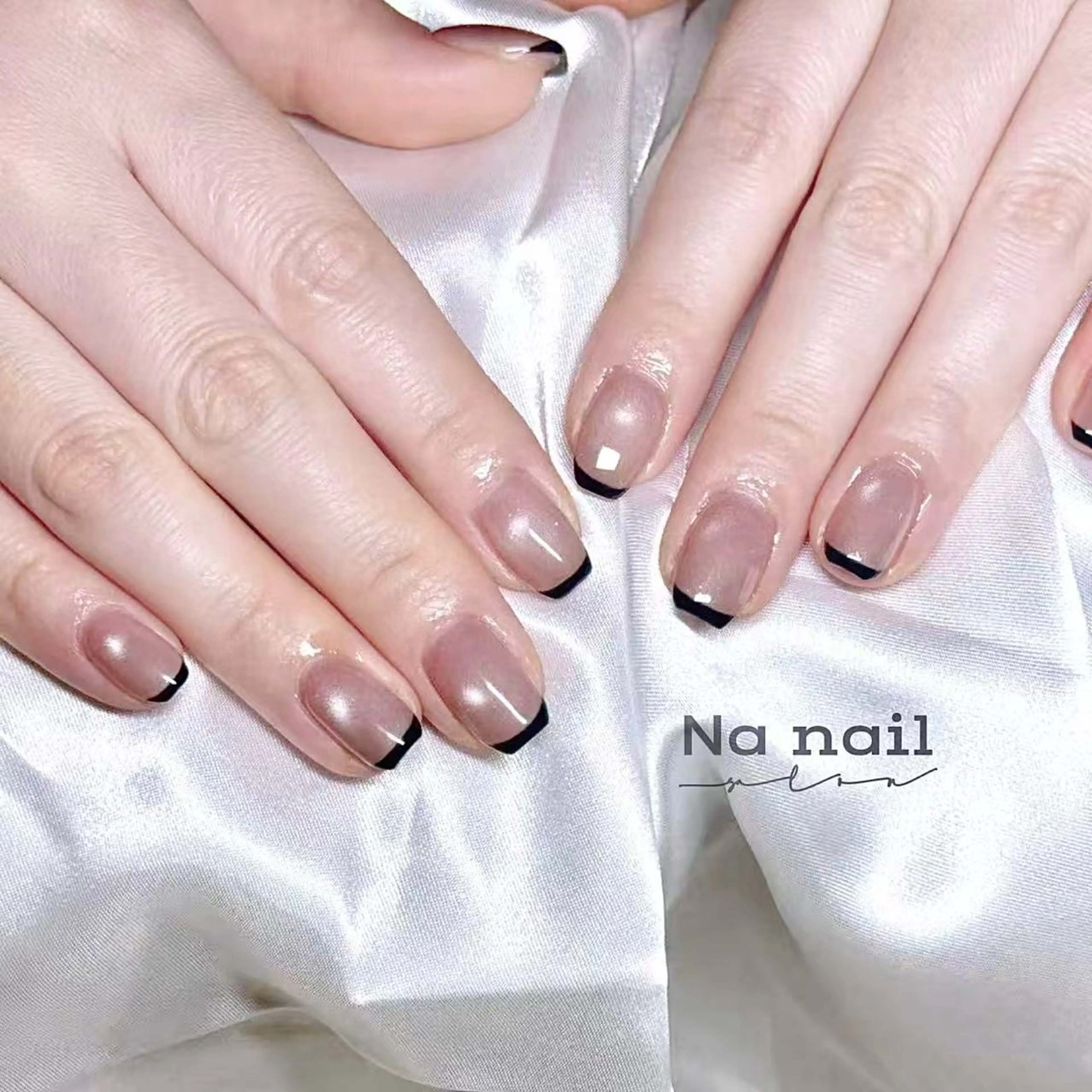 ネイル フレンチネイル ジェルネイル マグネットネイル オフィスネイル 春ネイル ハンドネイル ハンドケア CC Nail 高田馬場のネイルデザイン