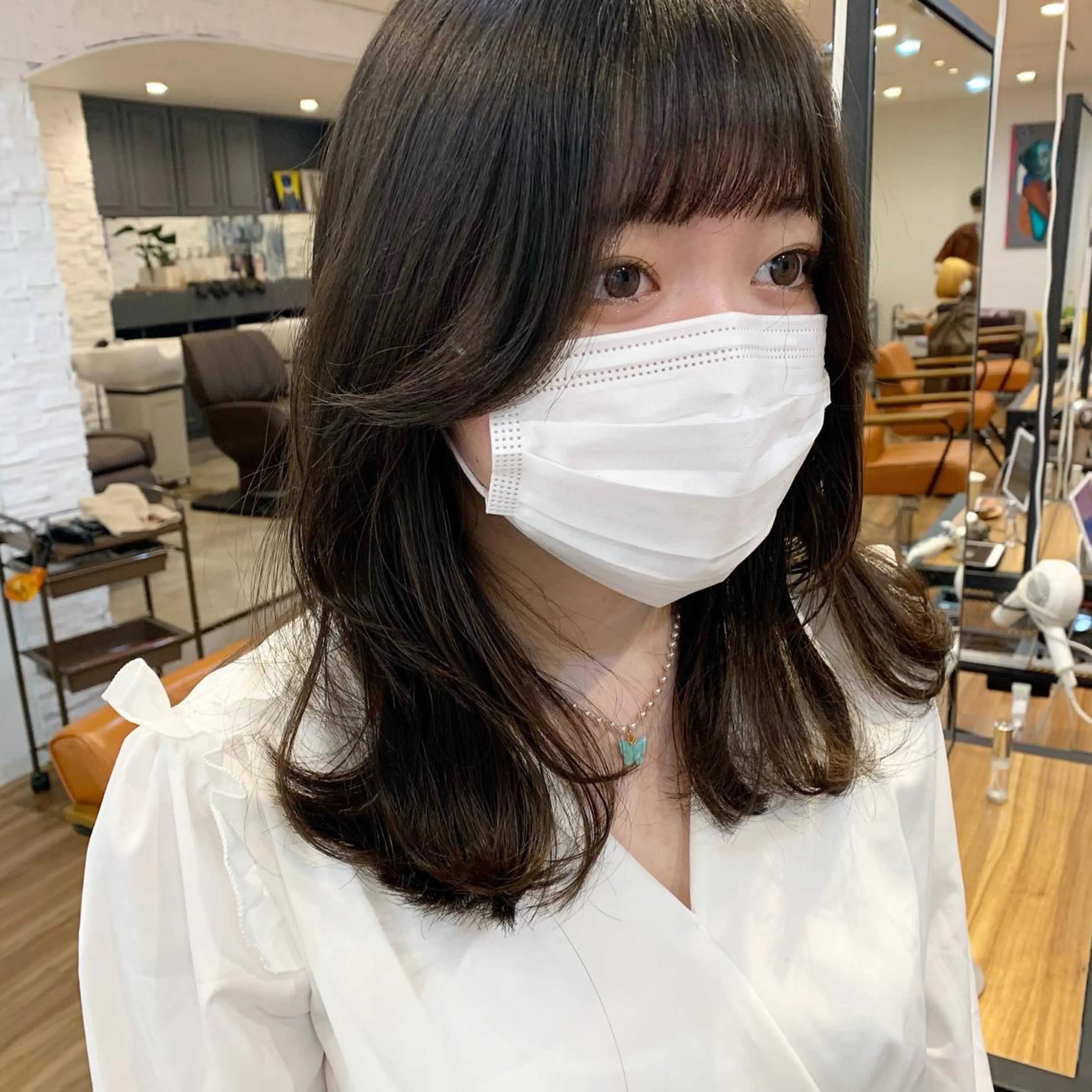 ミディアム くびれヘア 【韓国風くびれヘア】 joule小木曽輝のヘアスタイル