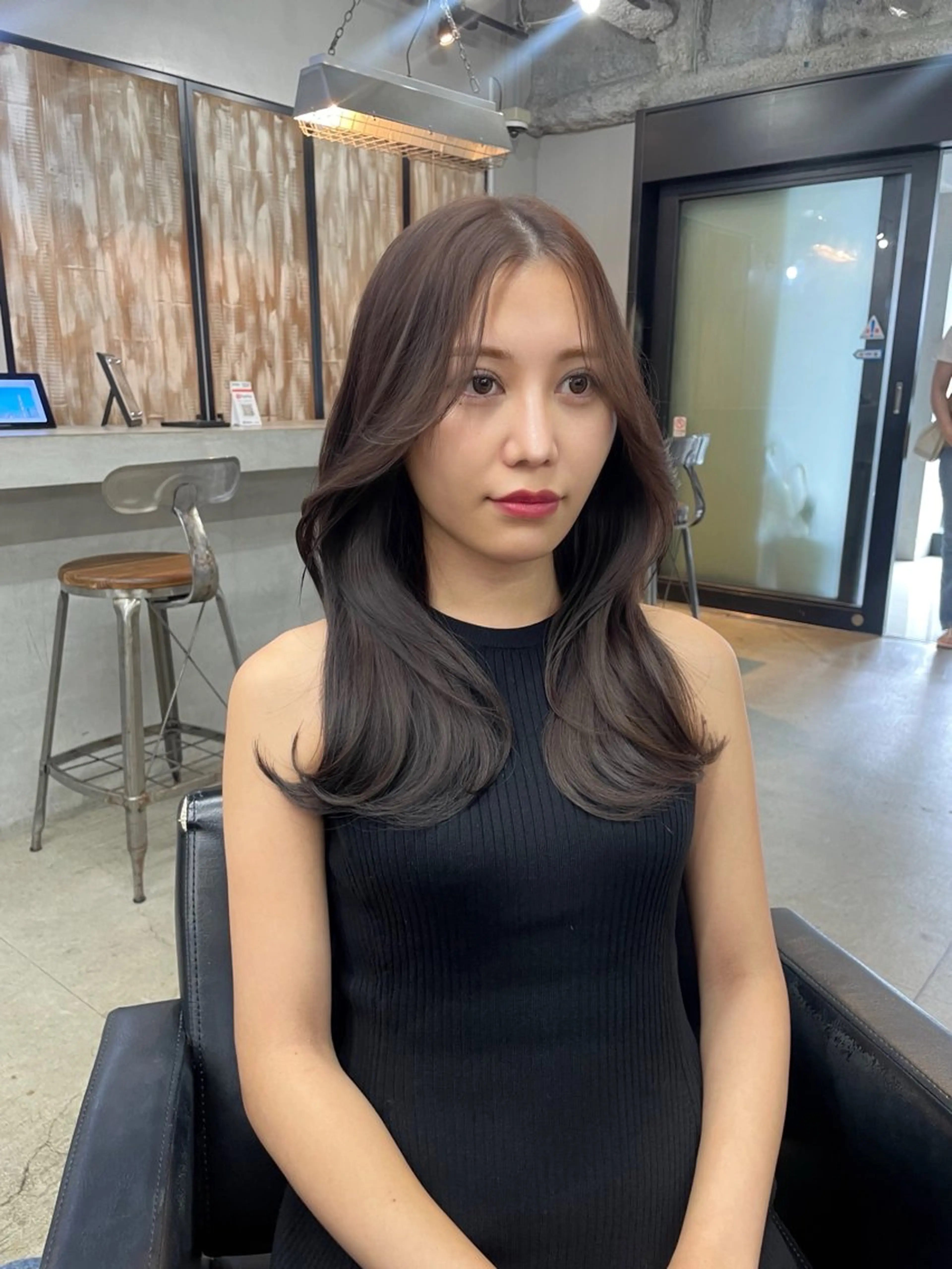 ロング カラー ヘアカラー 新宿/韓国ヘア/ 髪質改善ストレートのヘアスタイル