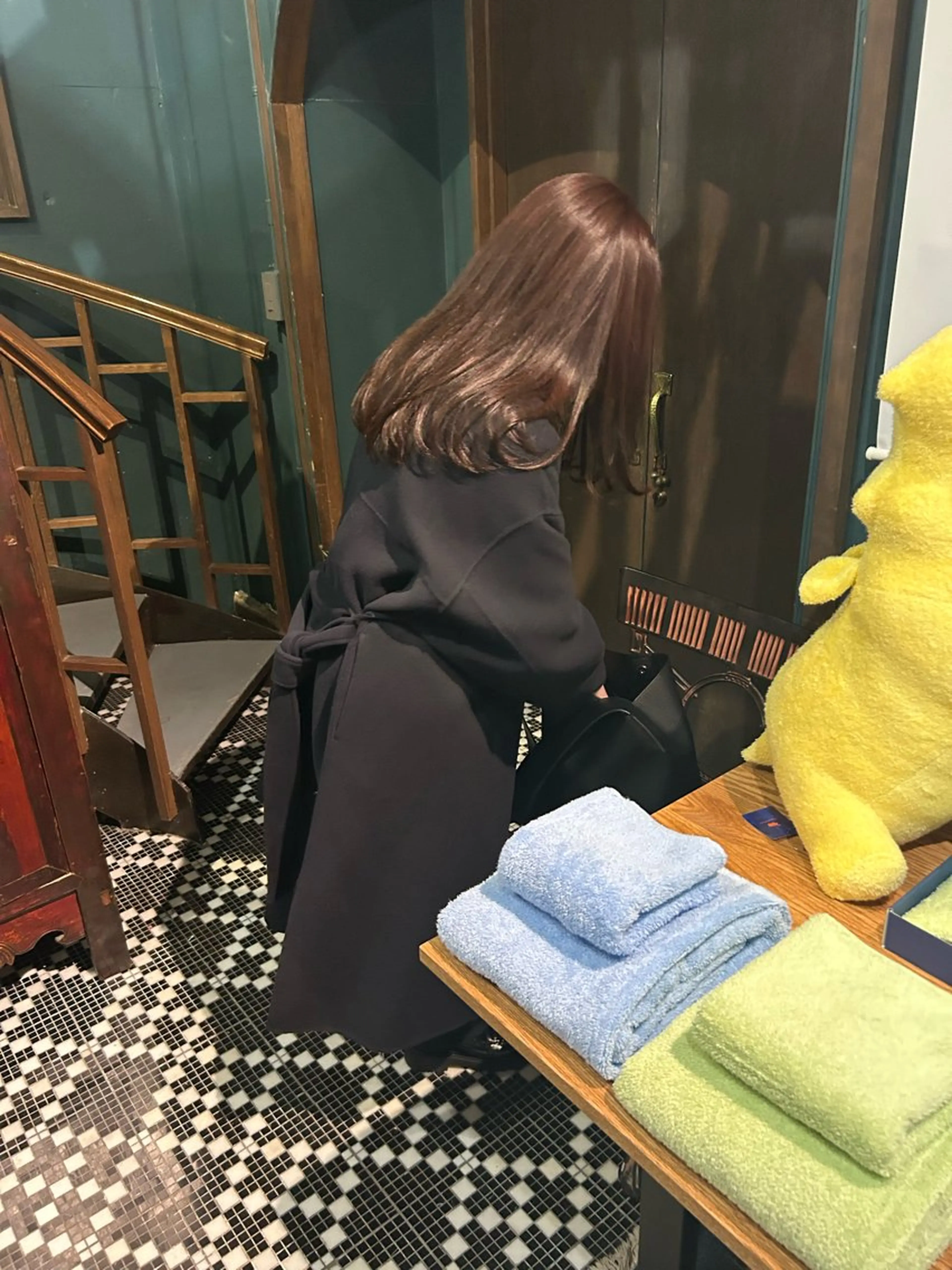 ロング カラー ブラウンカラー ピンクカラー ピンクブラウン レイヤーカット/髪質 改善✨/藤田侑花のヘアスタイル