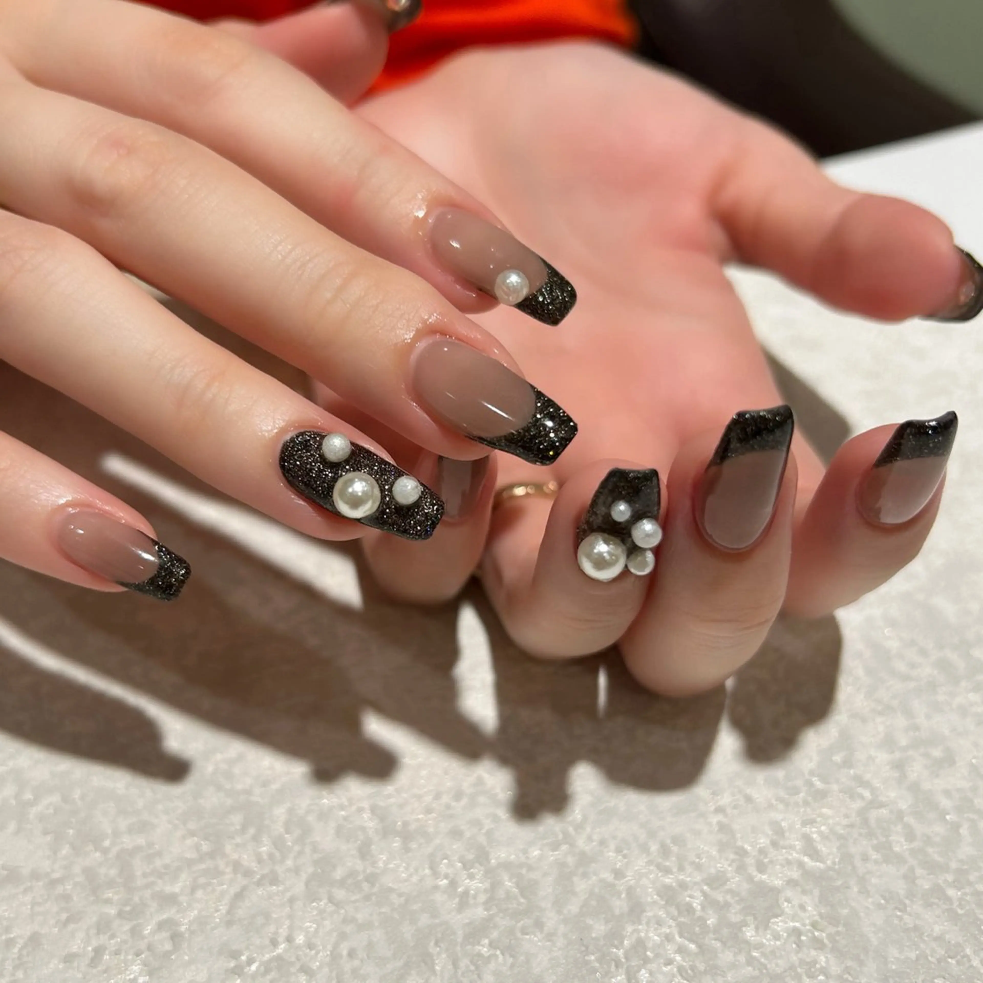 【オフなし】🦋ハンドフレンチネイル🦋 ¥6900の写真