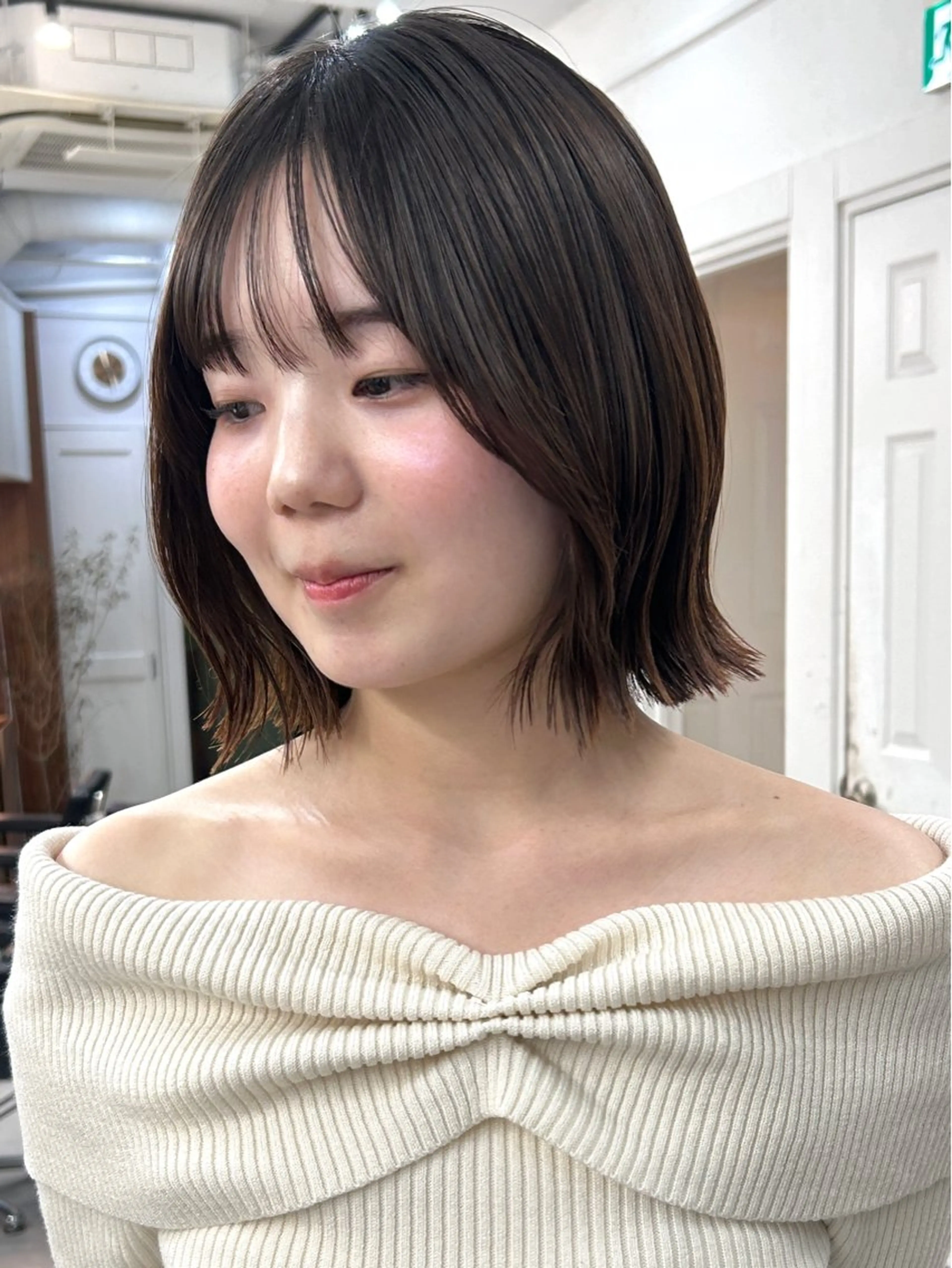 ミディアム カラー カット ヘアカラー トリートメント レイヤーボブ/ 艶カラー/サナ🌼のヘアスタイル