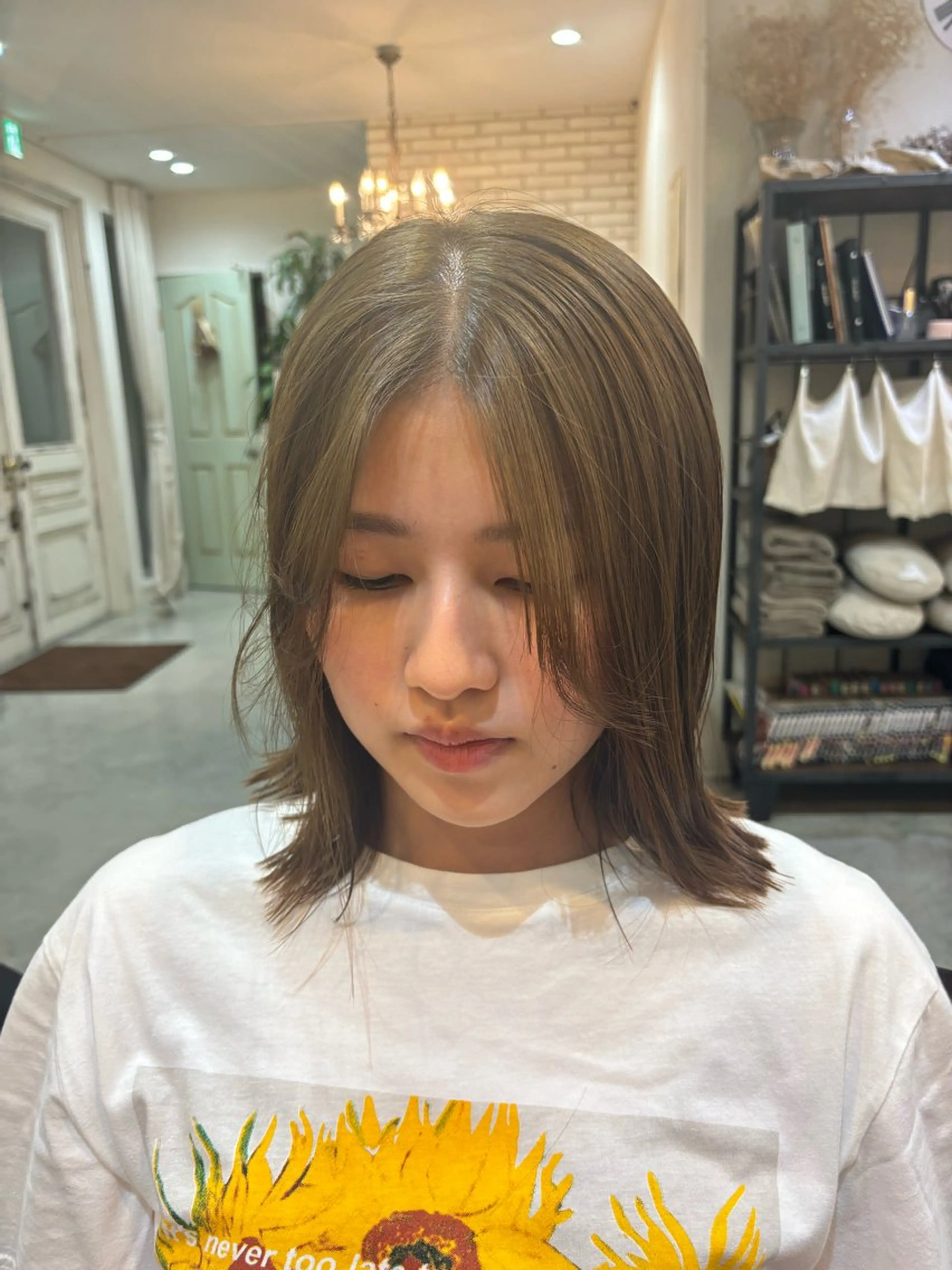 ミディアム カラー オリーブカラー 愛されヘア🎀 hinanoのヘアスタイル