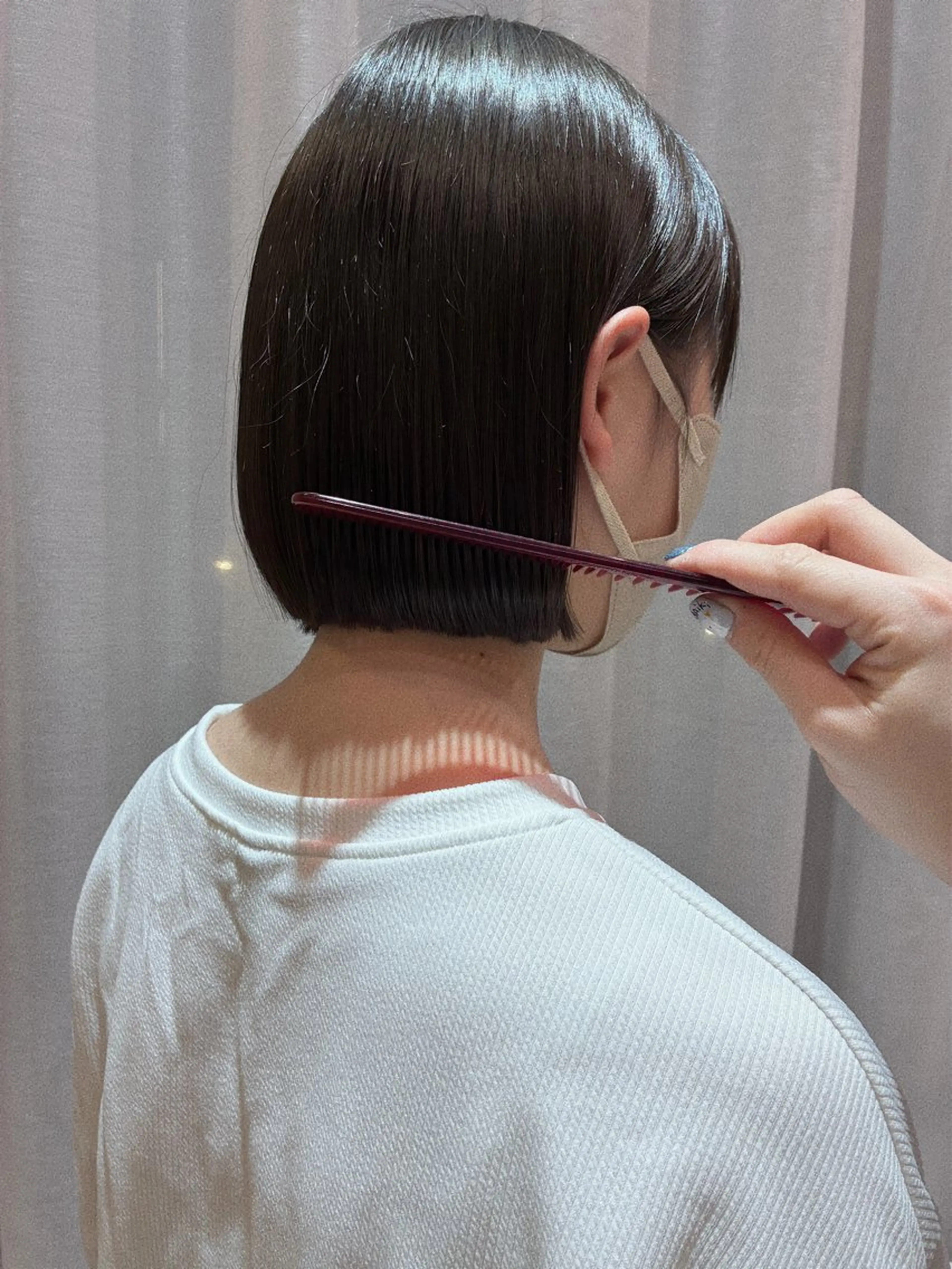 ショート 切りっぱなしボブ ボブ moe/名古屋美容室 /モデル募集のヘアスタイル