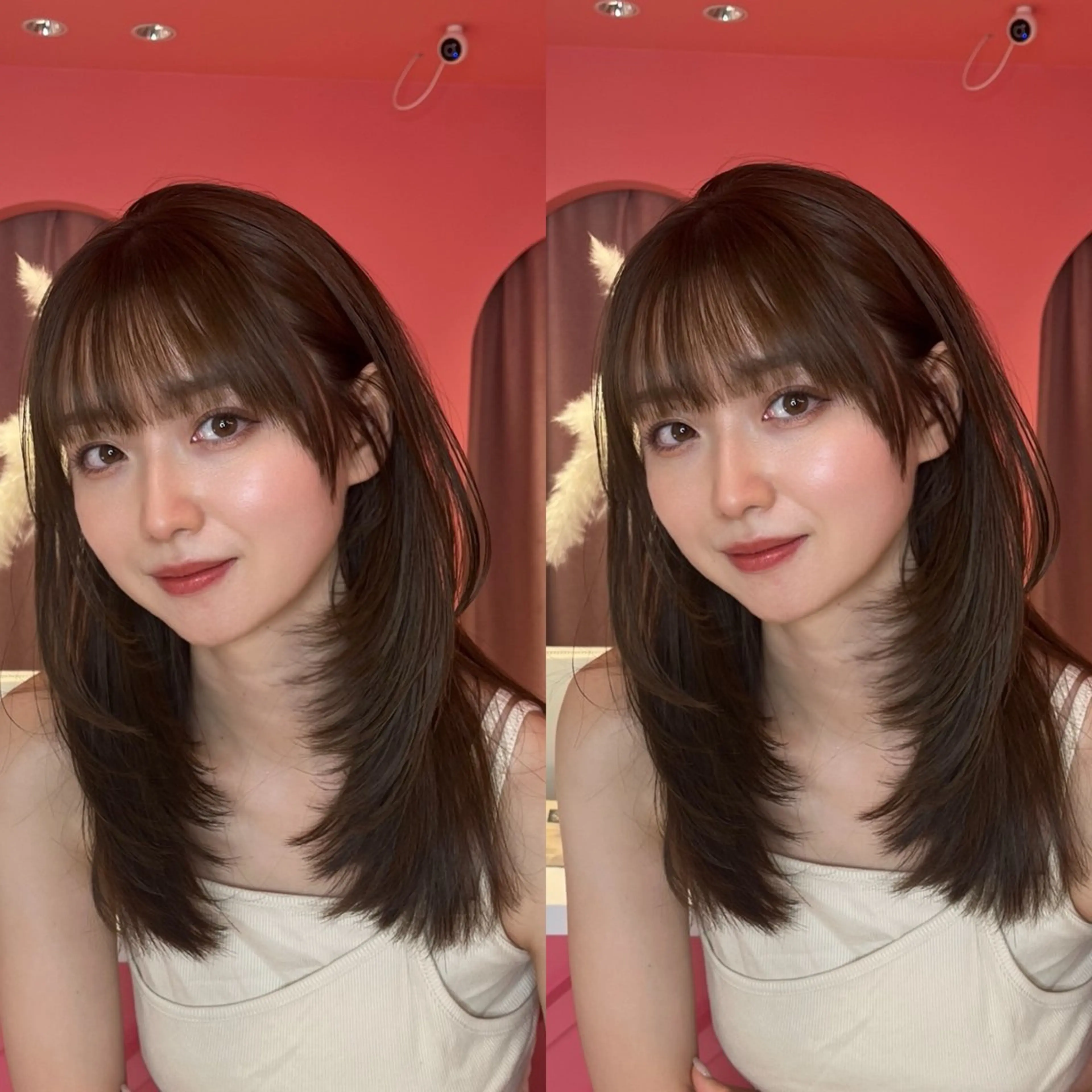 セミロング カラー 山崎/ボブ縮毛矯正 レイヤー髪質改善のヘアスタイル