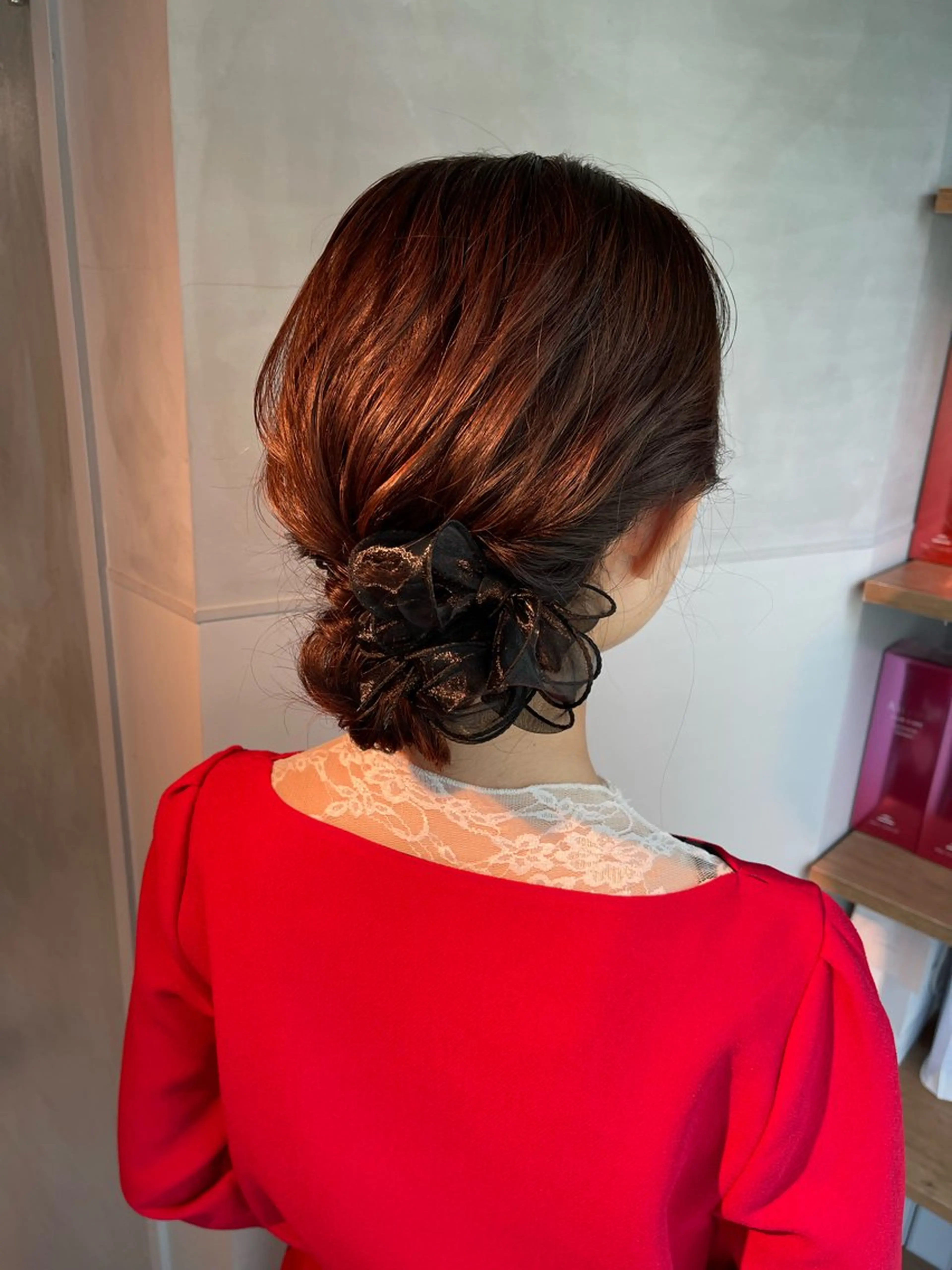 ヘアアレンジ ポニーテール 結婚式・ブライダル 卒業式のヘアスタイル ヘアセット charm《銀座》 ヘアセット/縮毛矯正のヘアスタイル