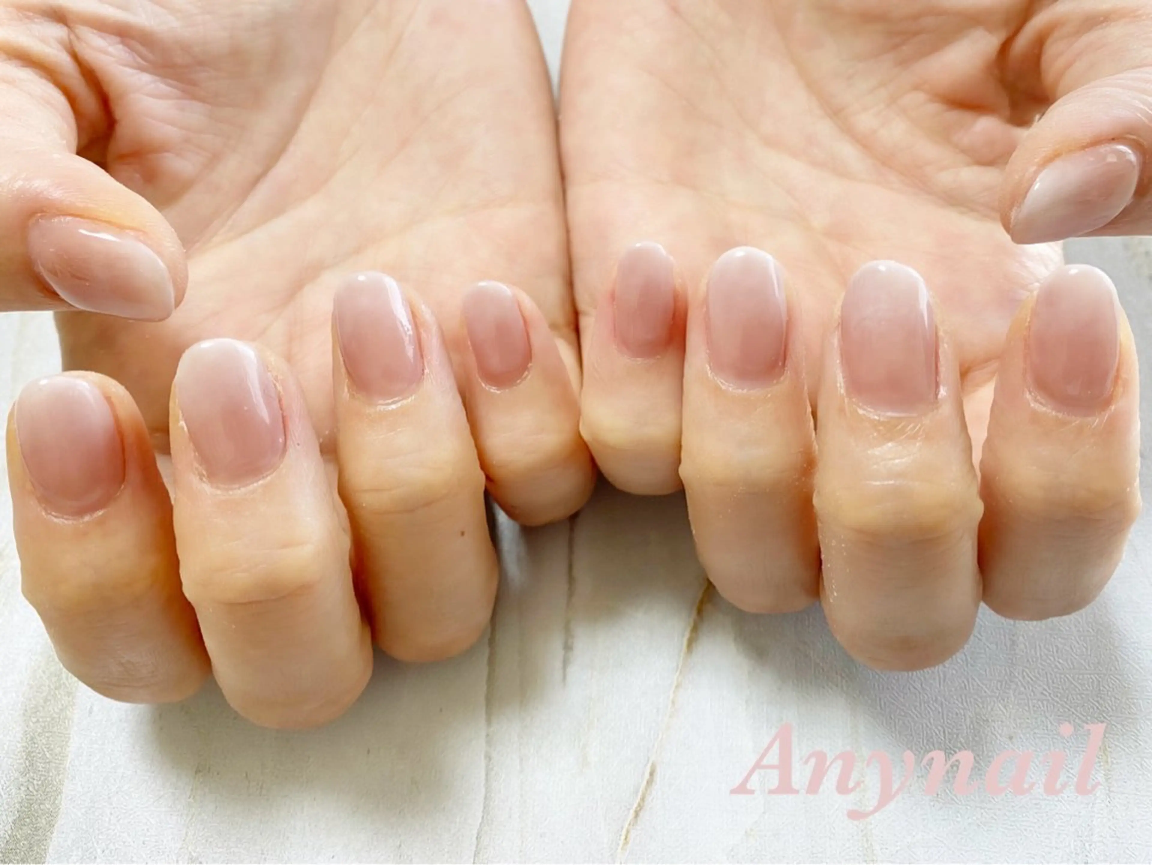 ネイル ブルー オフィスネイル シンプルネイル ハンドネイル 岩澤 恵子のネイルデザイン