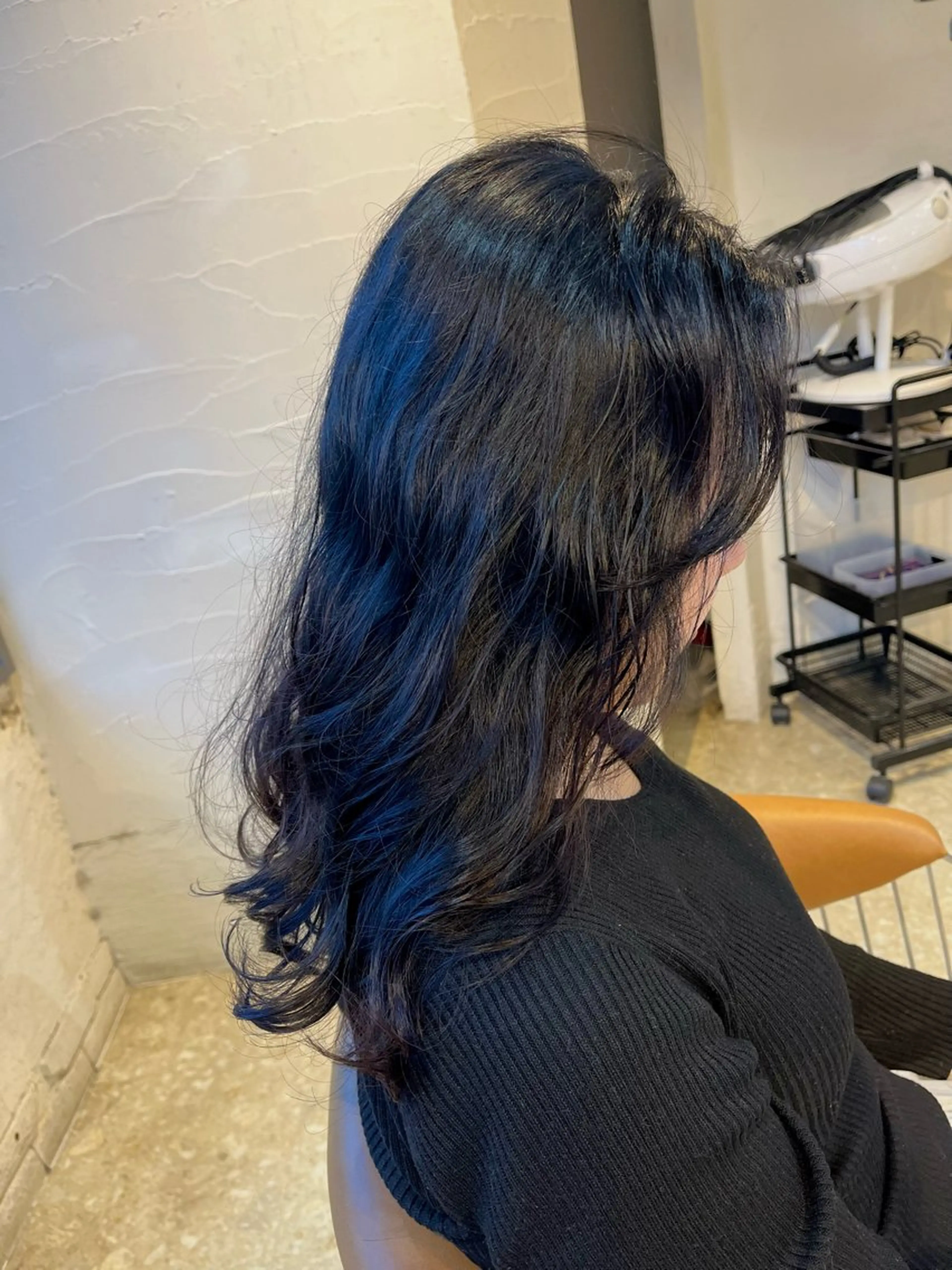 セミロング パーマ うしだ かおるのヘアスタイル