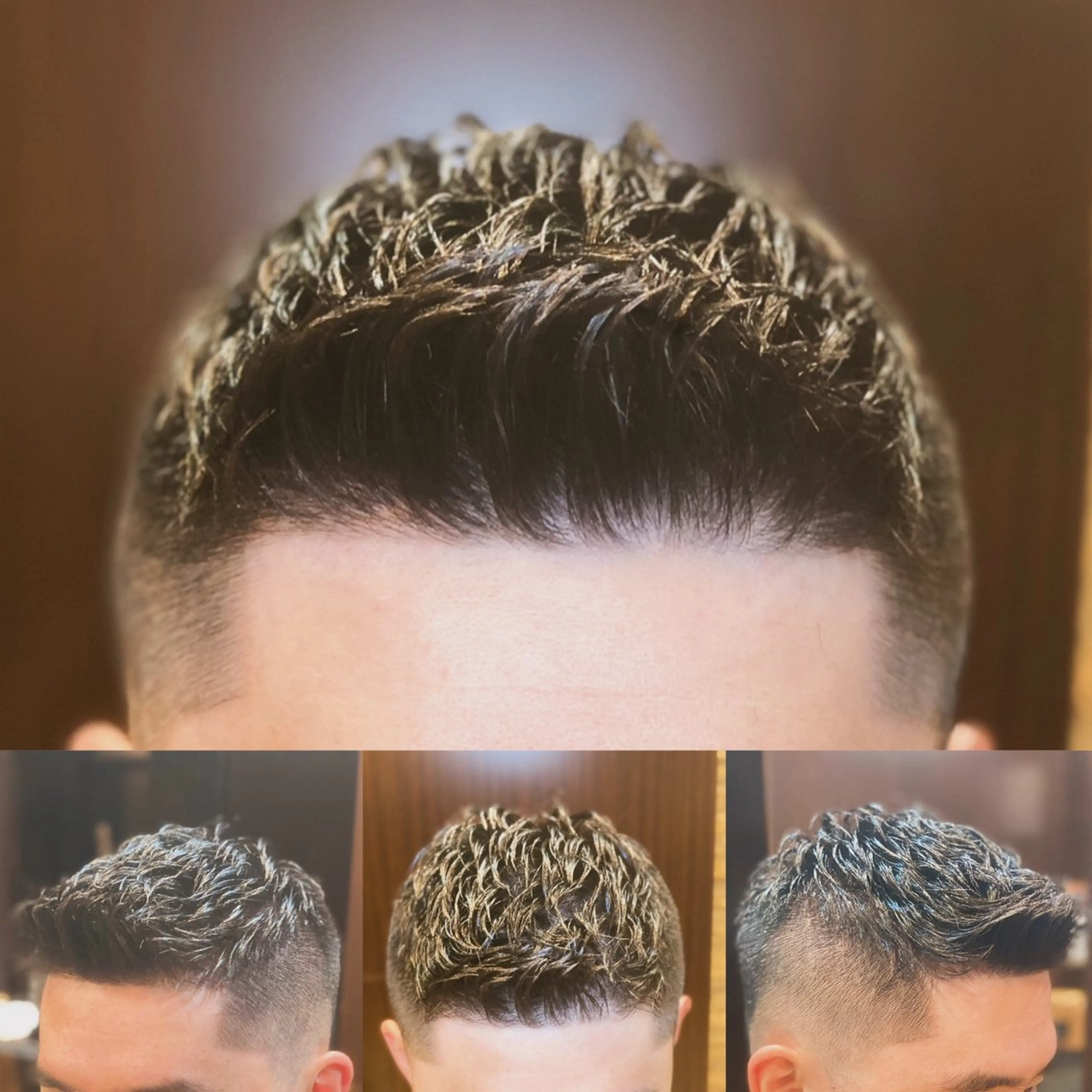 ミディアム カット パーマ 北川 竜也のヘアスタイル