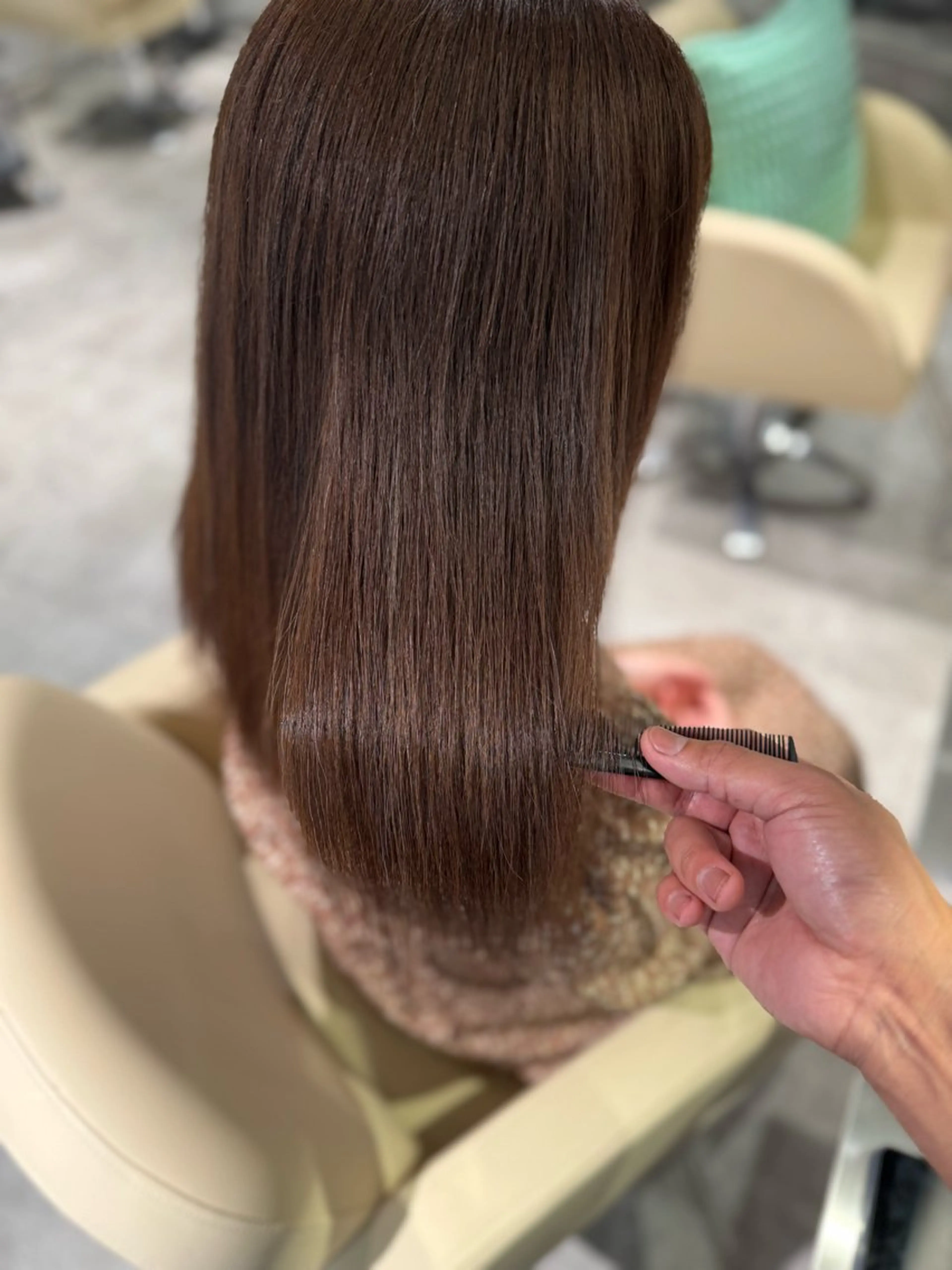 ロング カラー 髪質改善 夜23時まで予約🉑 reverieあきらのヘアスタイル