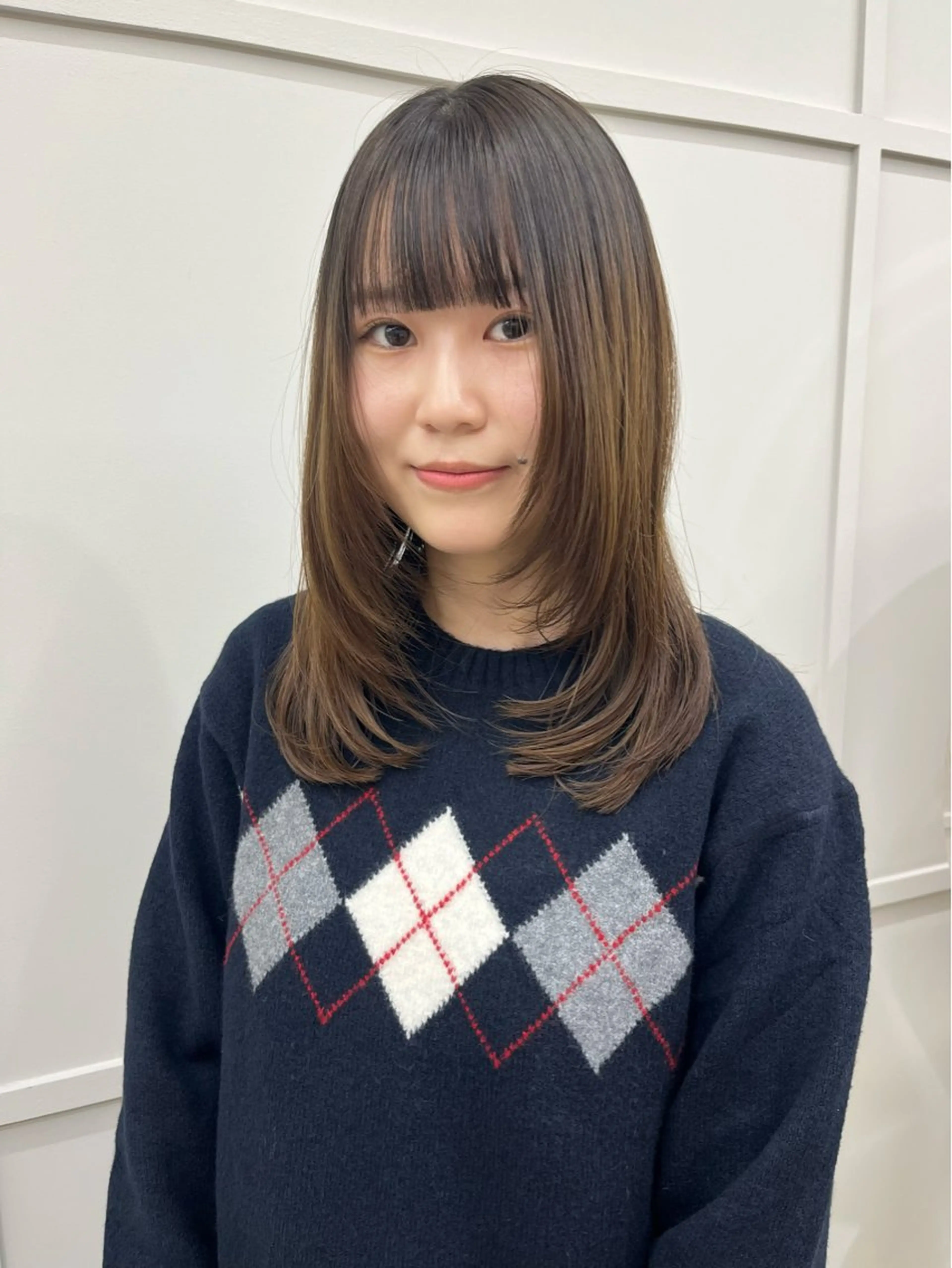 セミロング カット yuka/ロング/ レイヤーカットモデルのヘアスタイル