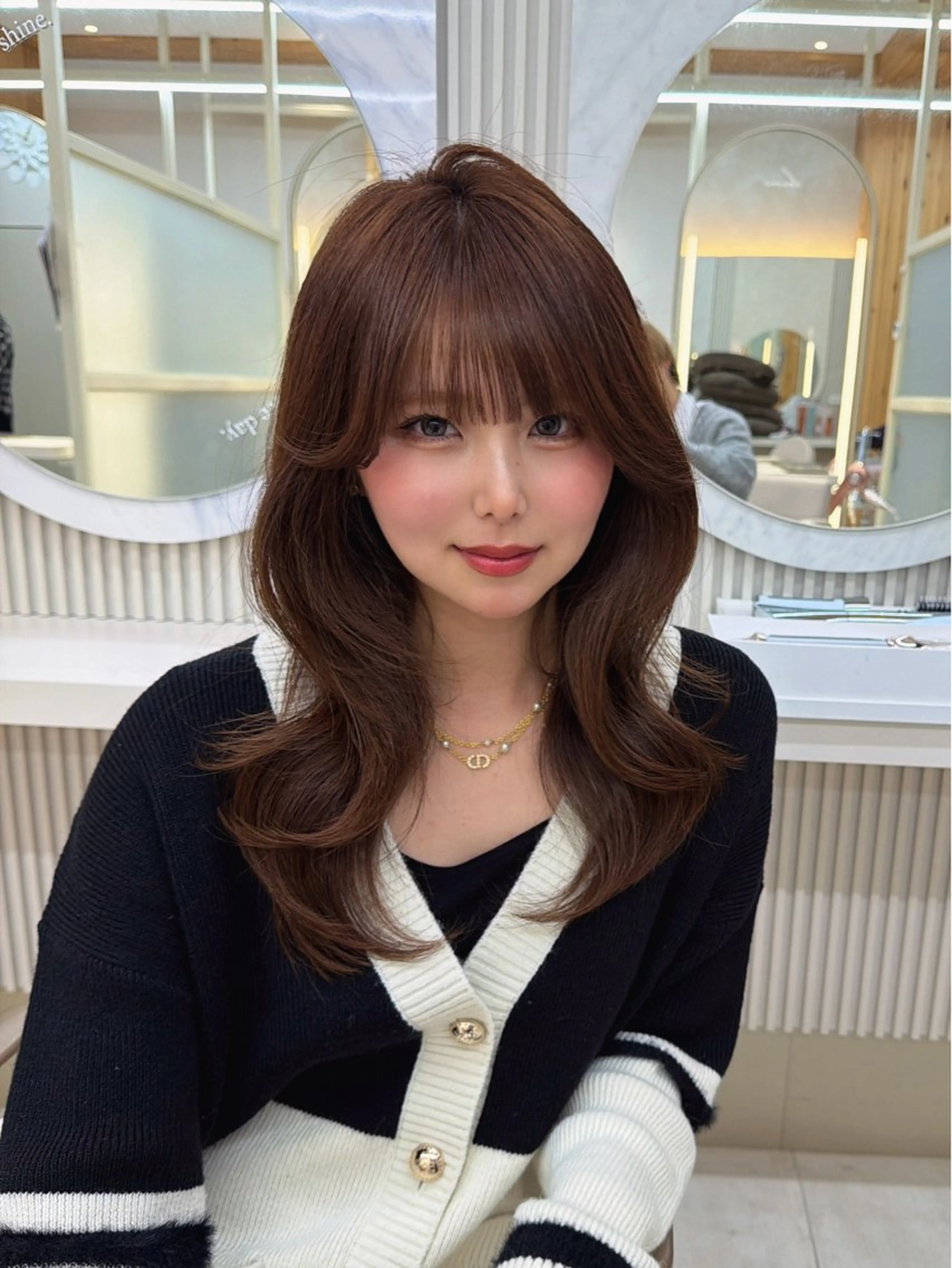 セミロング カット ヘアカラー トリートメント レイヤー/顔周り /韓国ヘア/TAKUのヘアスタイル