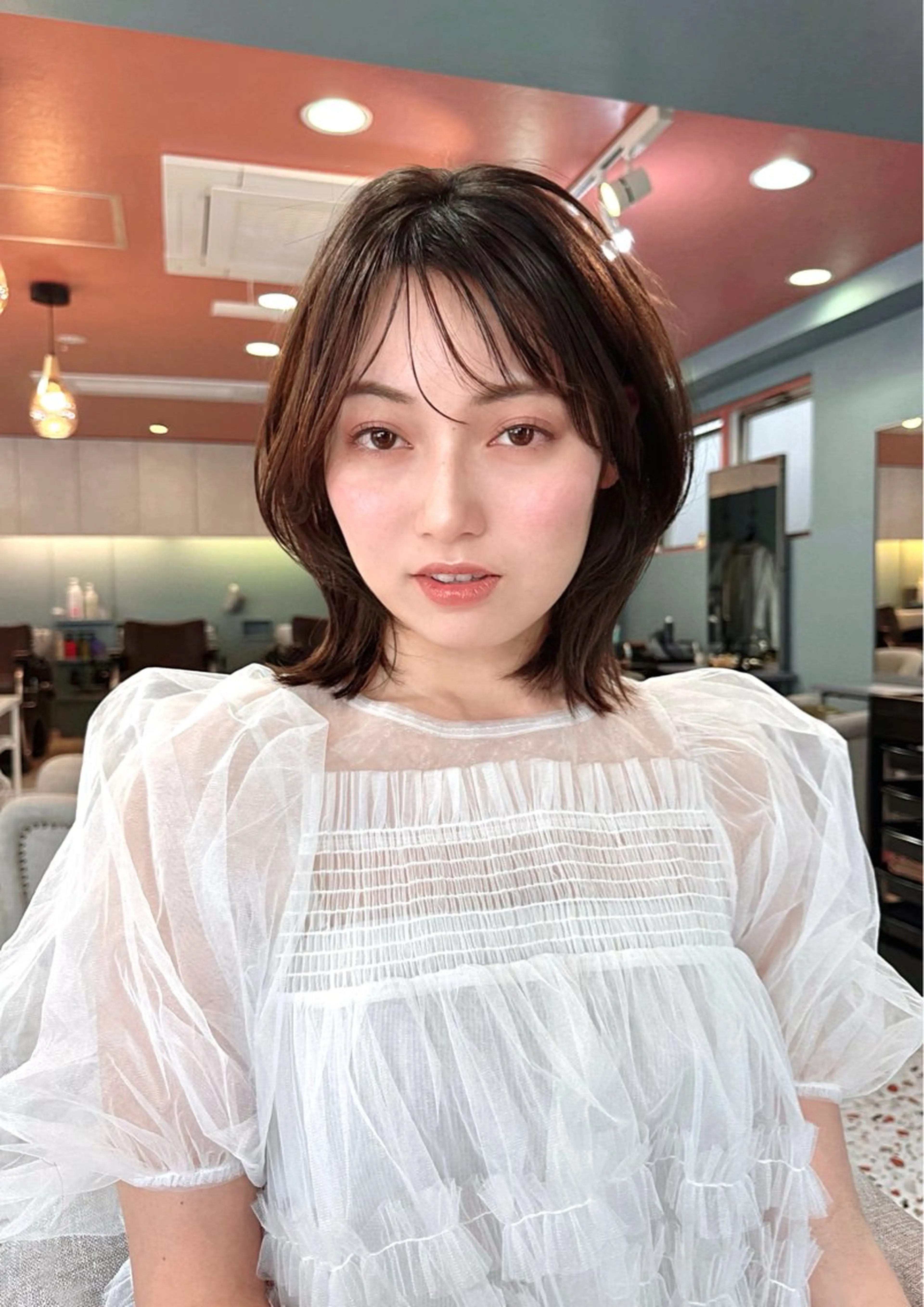 ミディアム カラー ヘアカラー 韓国ヘア 🎀華澄のヘアスタイル