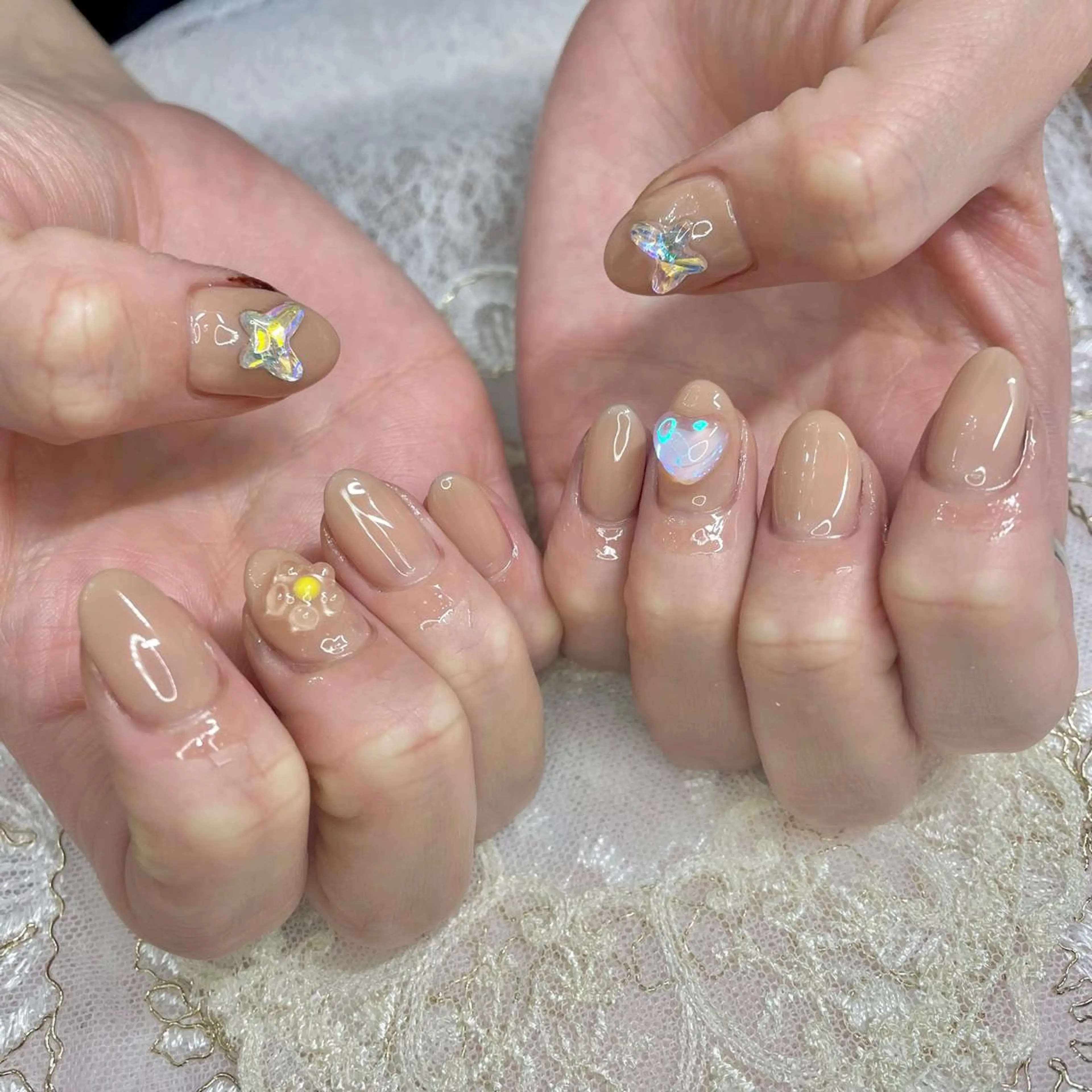 ネイル アートネイル オーロラネイル 成人式 ジェルネイル 卒業式 J terrace Nailのネイルデザイン