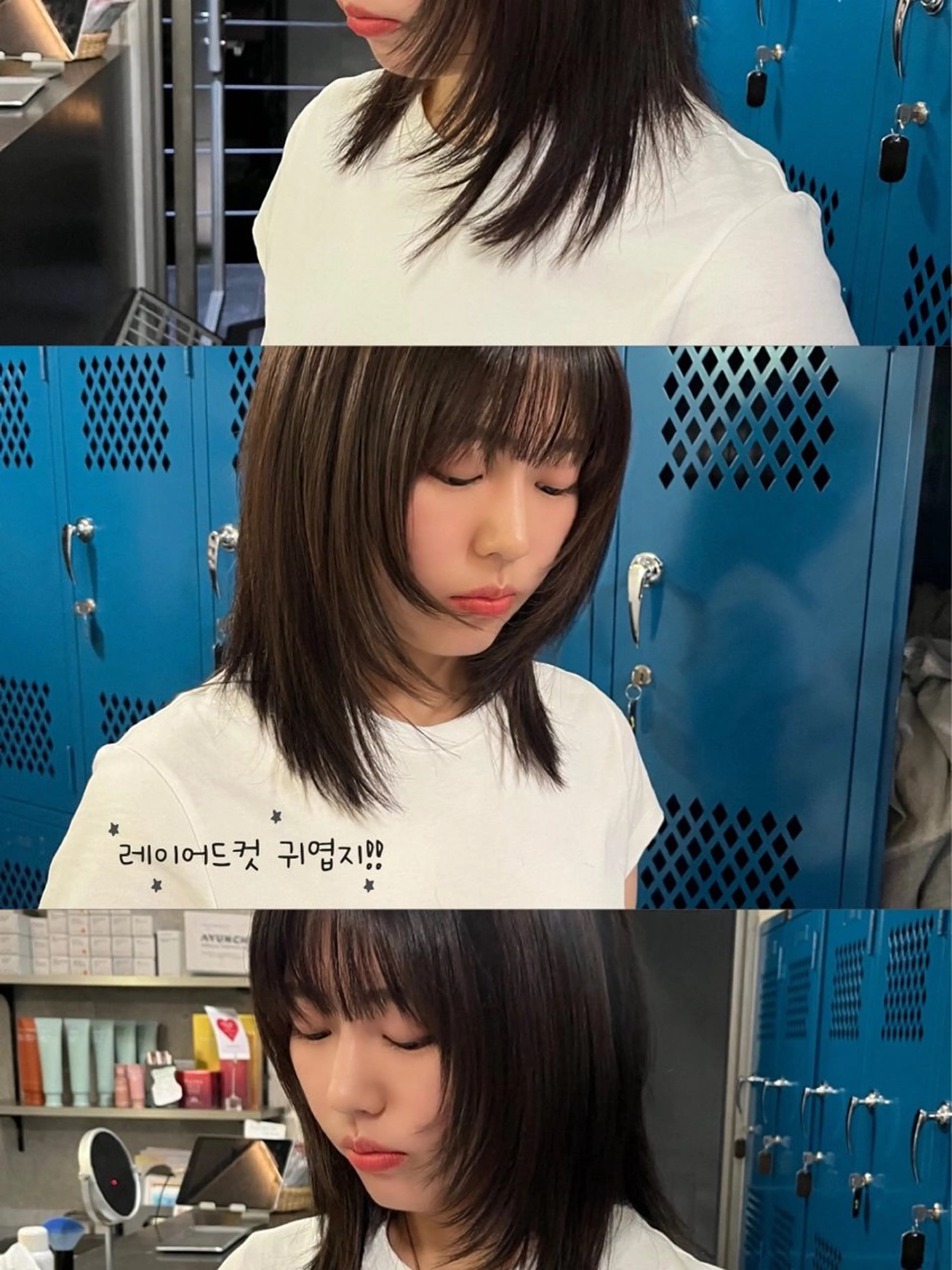 ミディアム ミディアムレイヤー レイヤーカット 韓国ボブ/ハッシュ カットKIRAのヘアスタイル