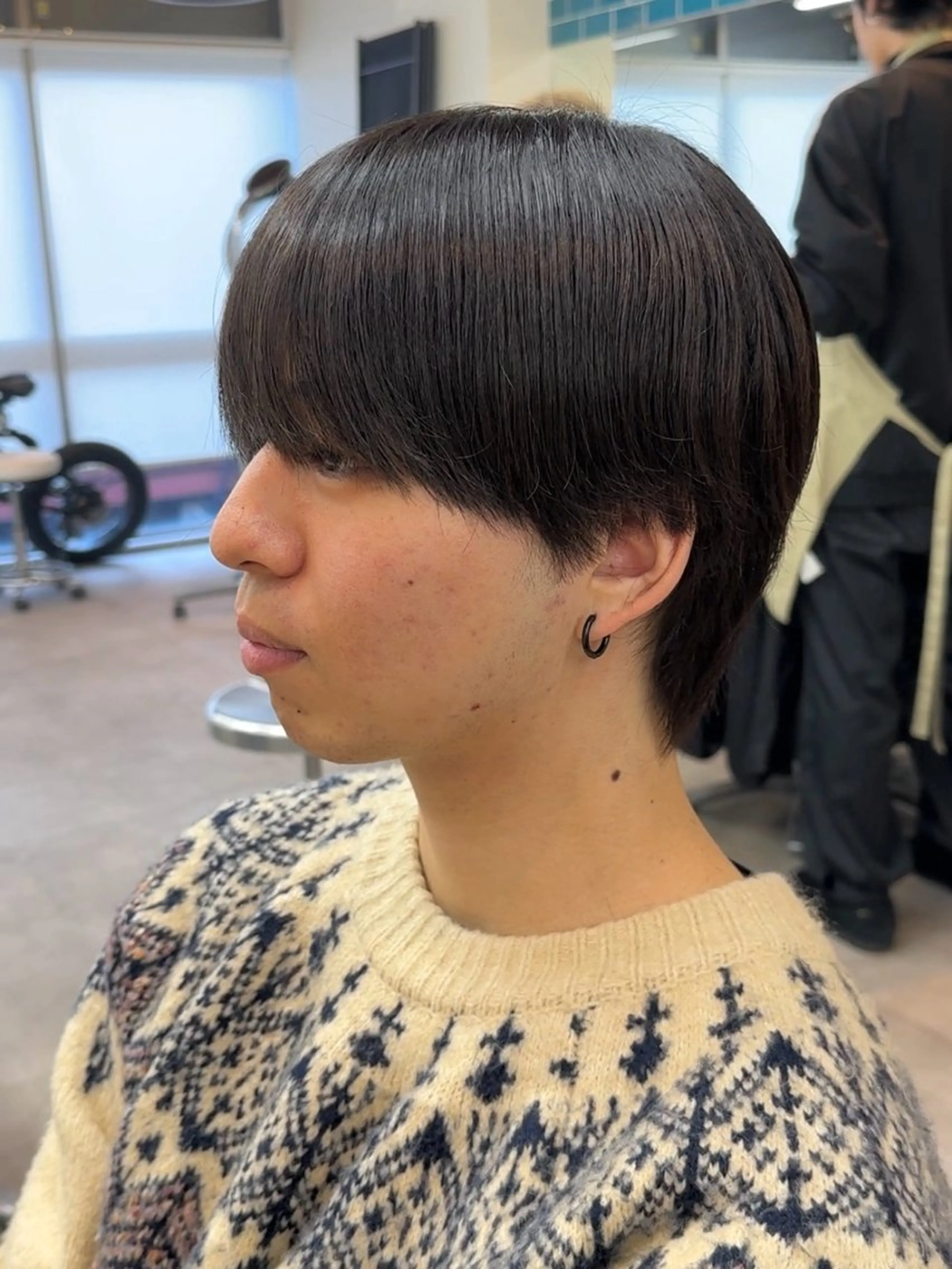 ショート メンズ マッシュ カット トリートメント JINKIメンズ特化 メンズカットパーマのヘアスタイル