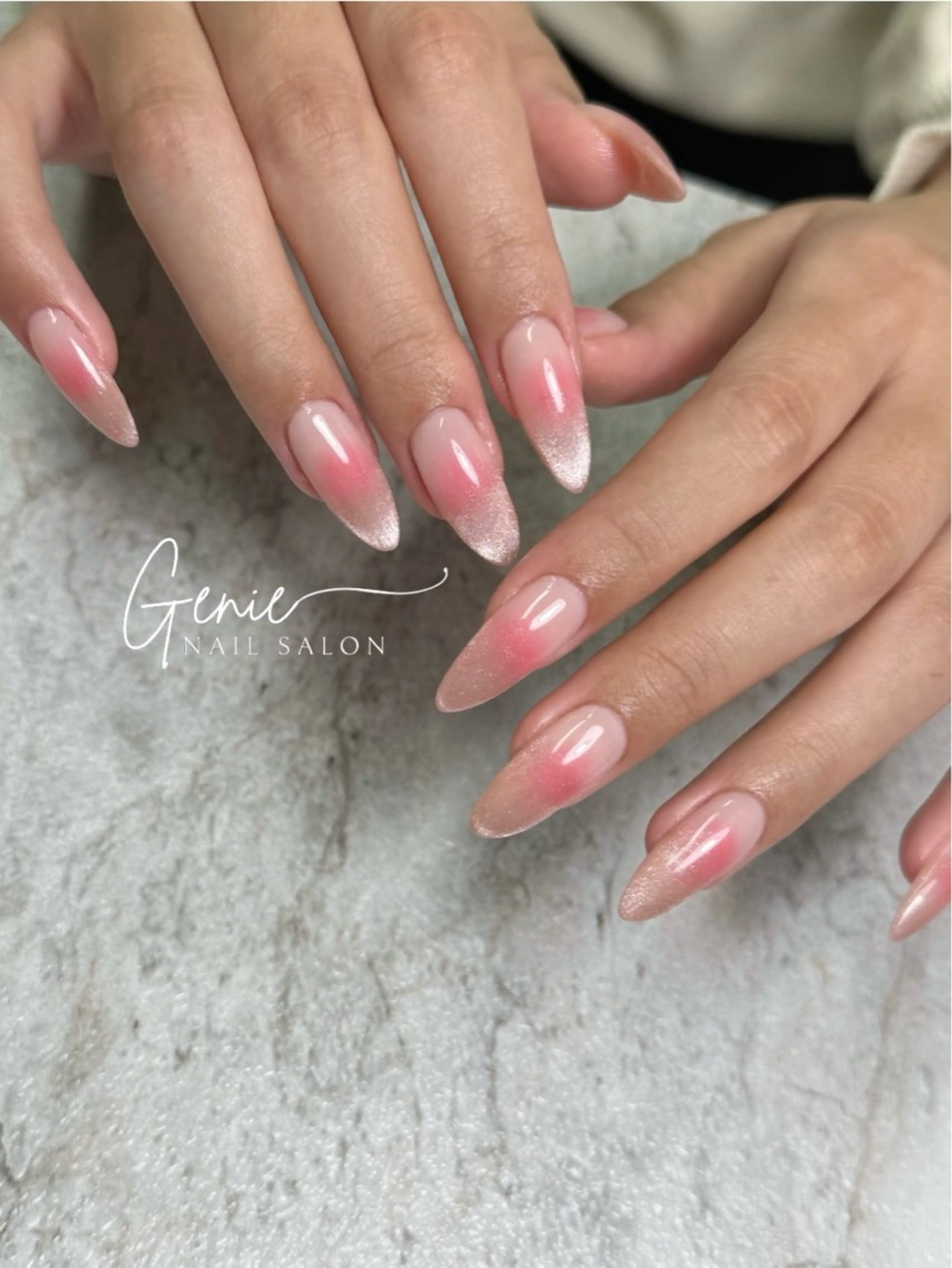 ネイル チークネイル 韓国ネイル ハンドネイル Nail salon Genieのネイルデザイン