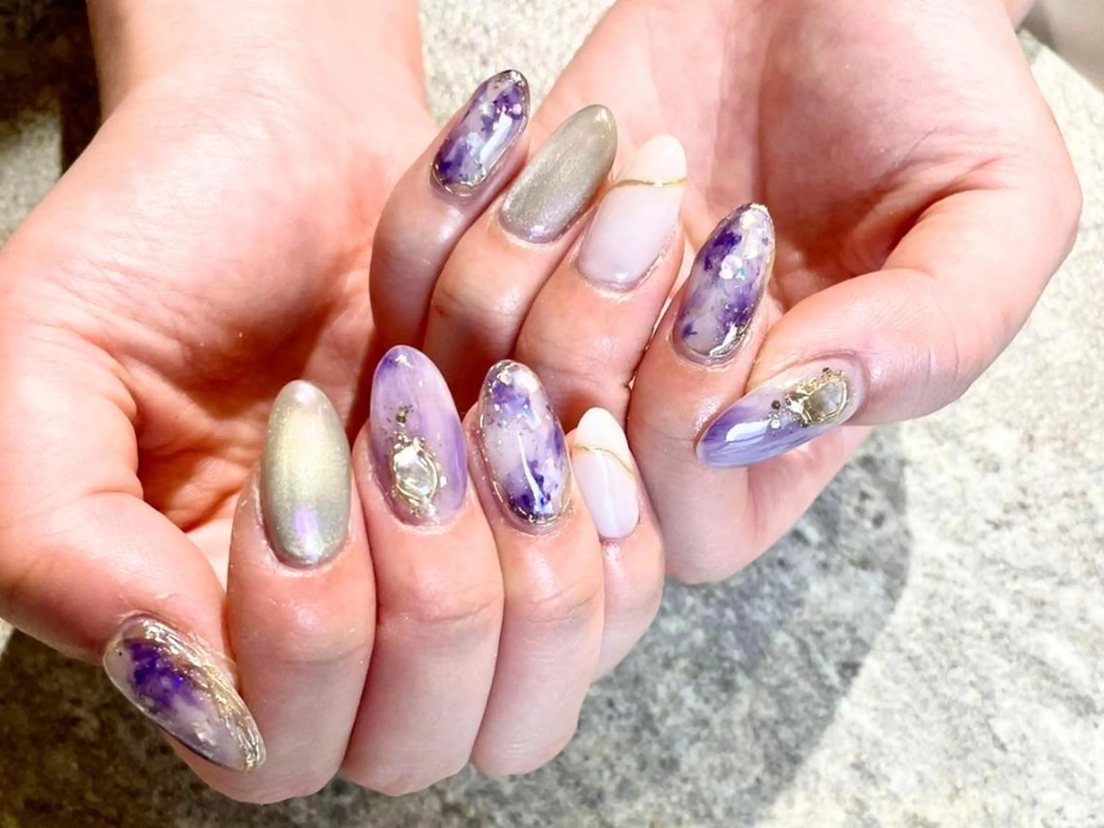 ネイル ジェルネイル ハンドネイル 【やり放題専門店】 スカルプ＆長さ出しのネイルデザイン