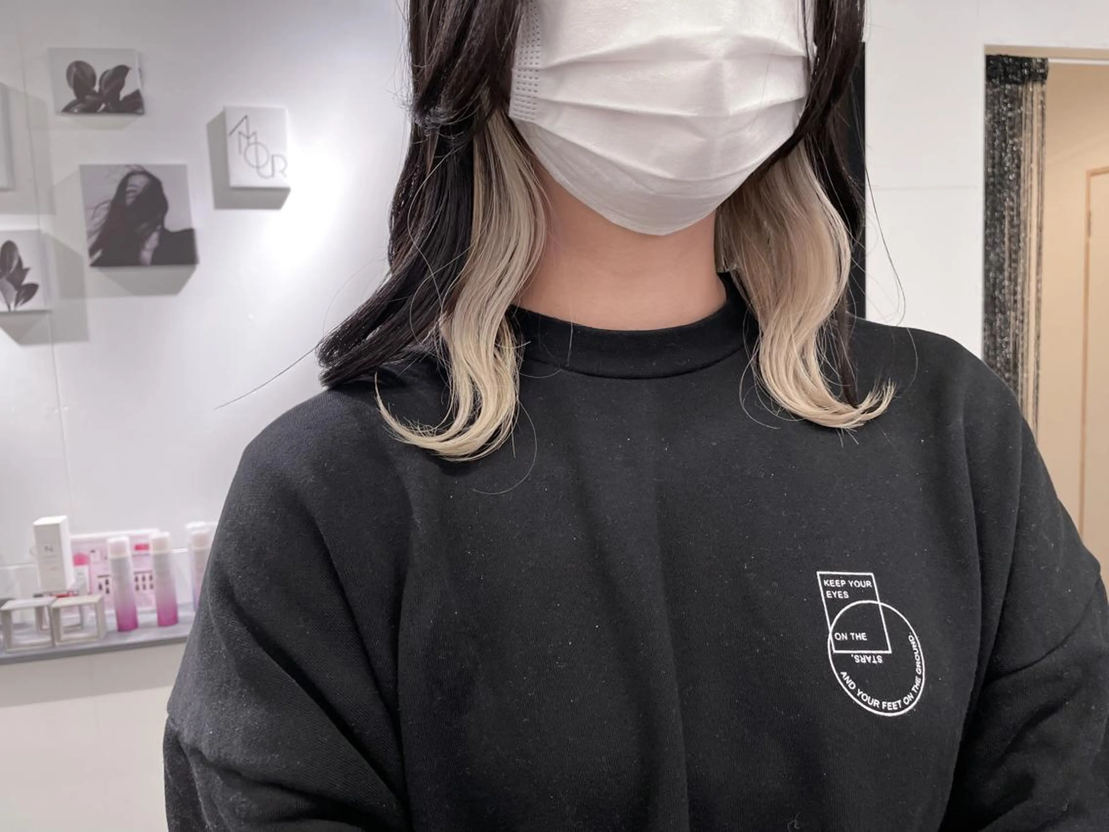 ミディアム 椙本健太 シールエクステのヘアスタイル